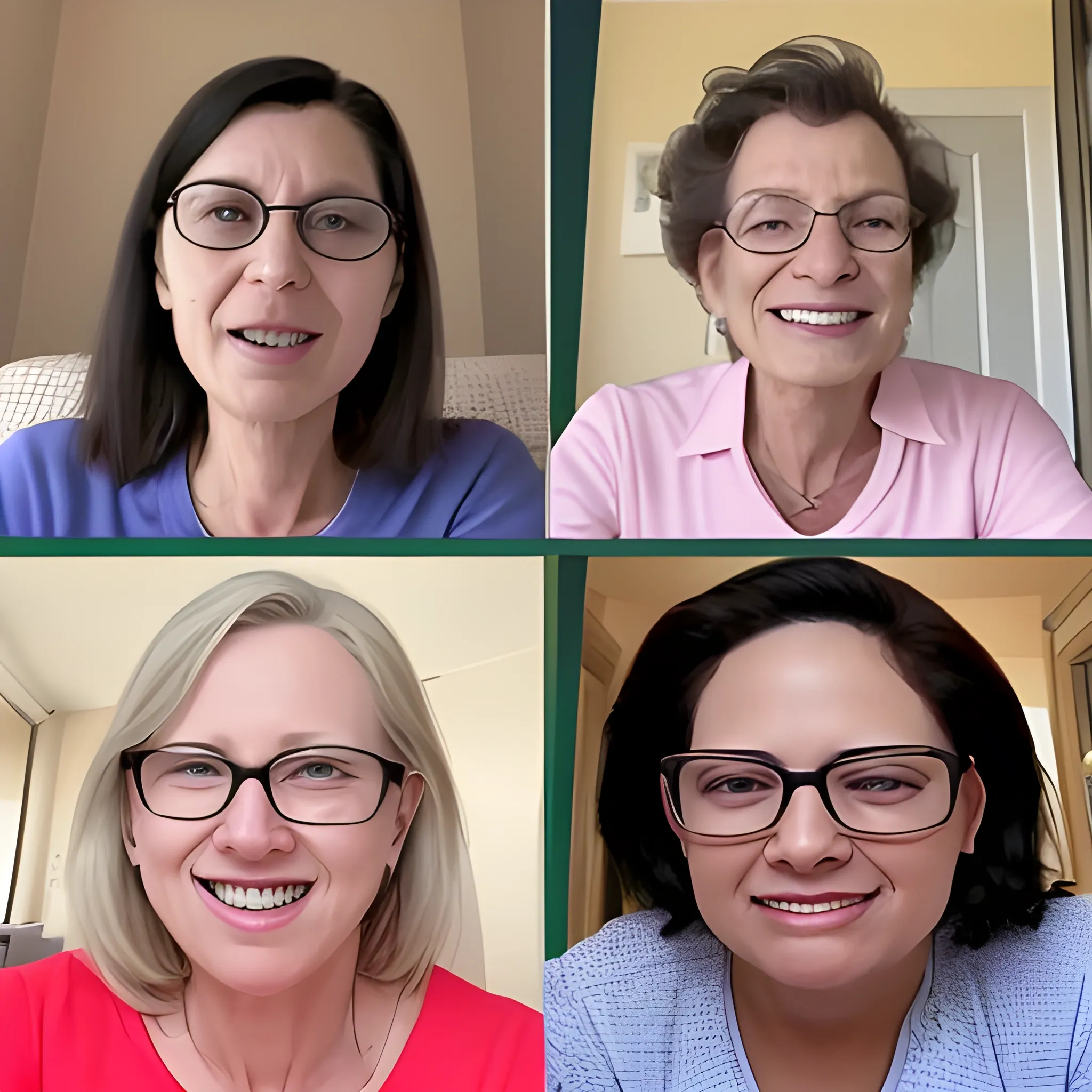 video call family 3 women 1 man politics energy reconciliation
