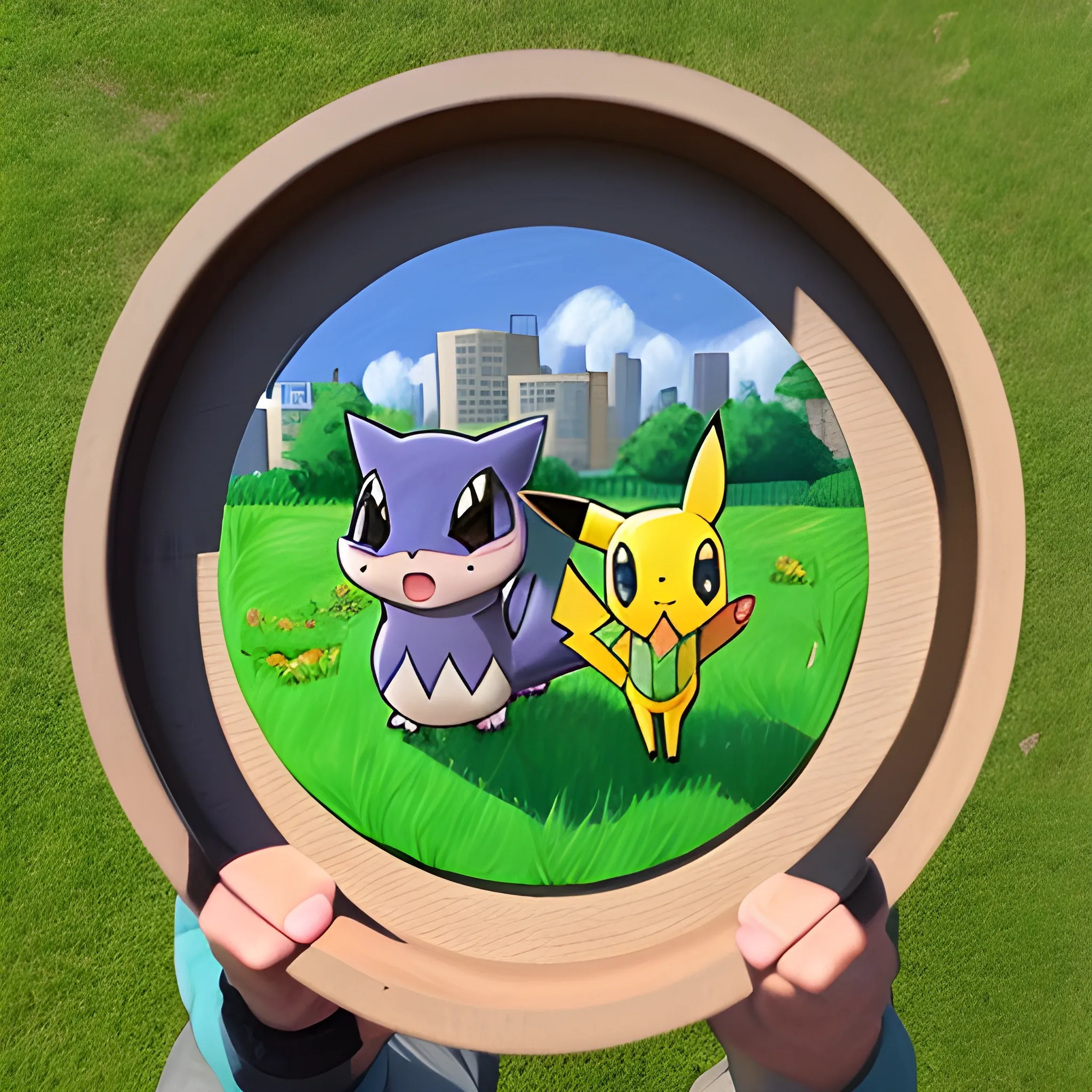 Twitch Logo of Urban Farmers playing pokemon, Oil Painting