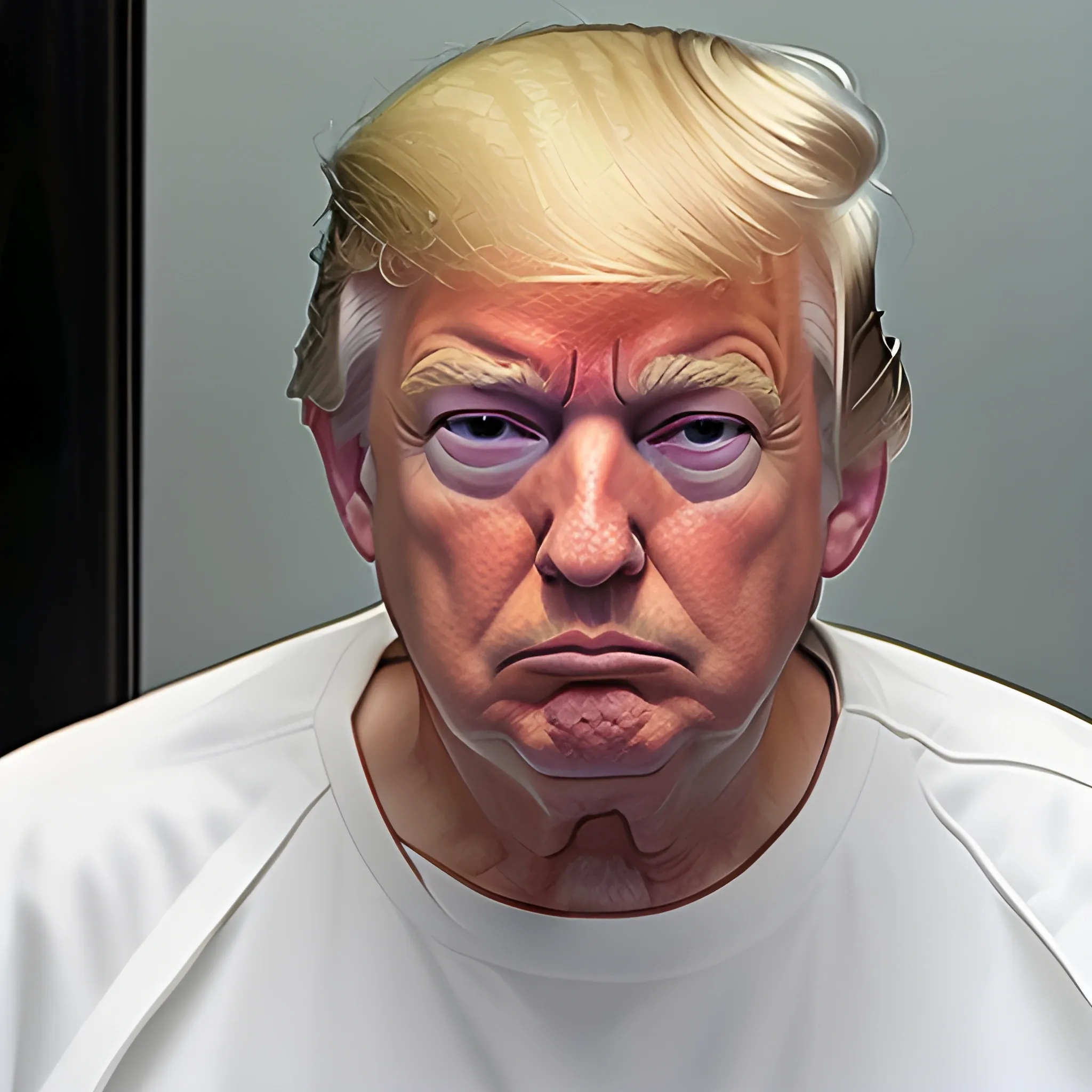 Trump mugshot while making election interference phone call