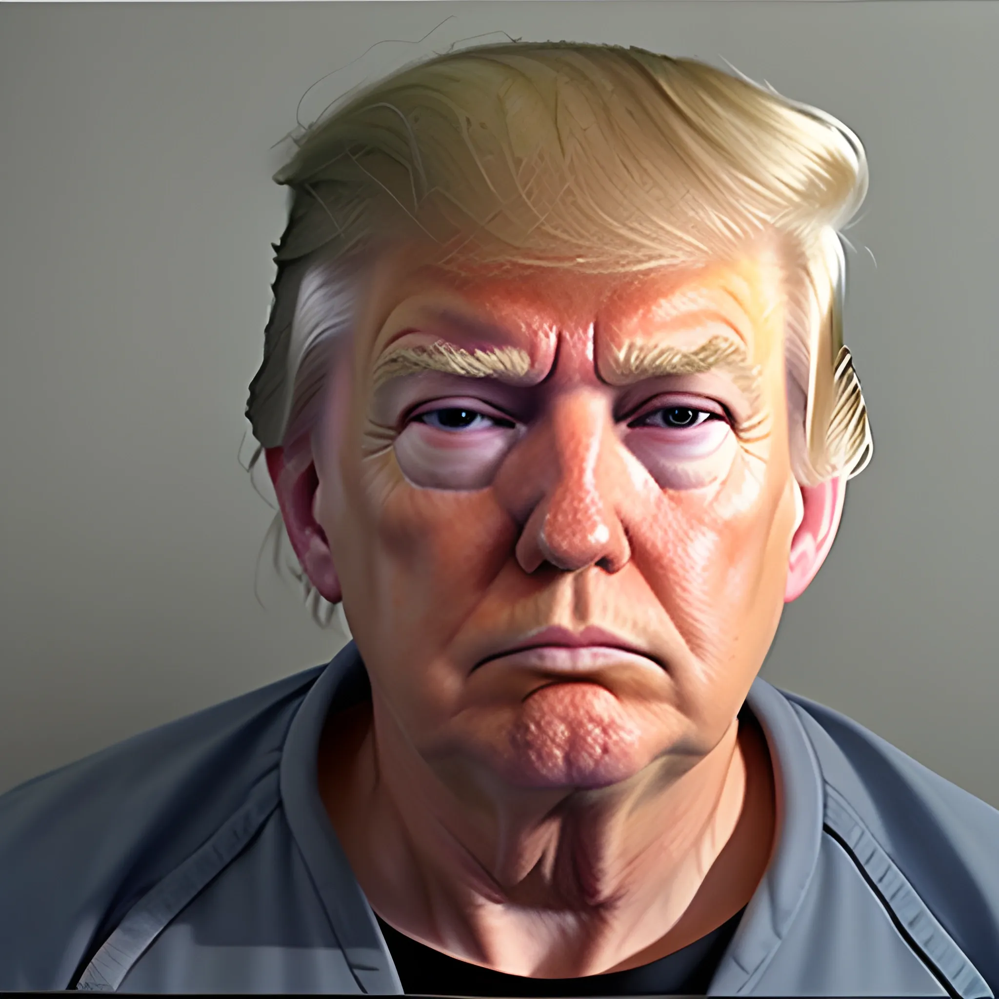 Trump guilty look mugshot