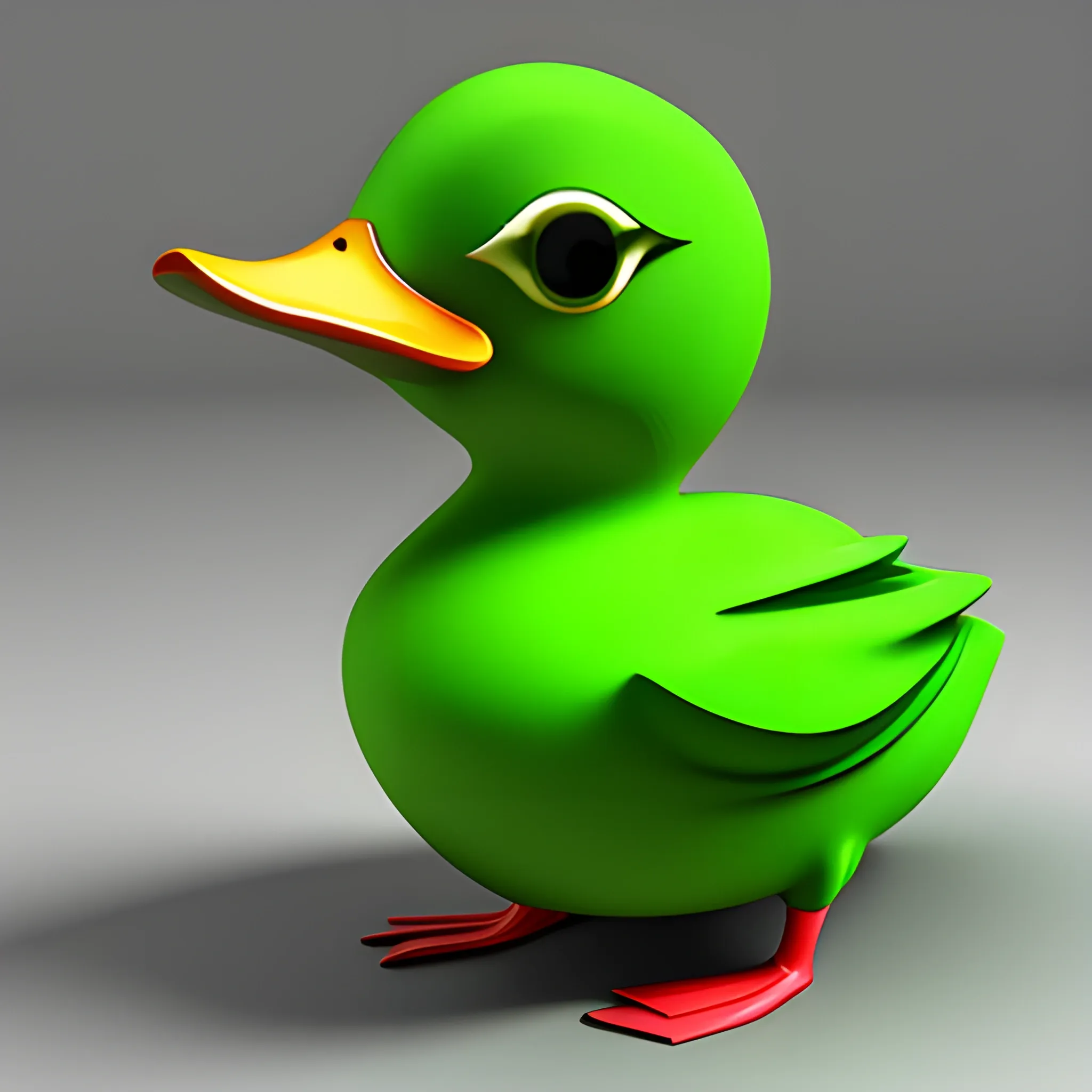 Green Duck, 3D, Trippy