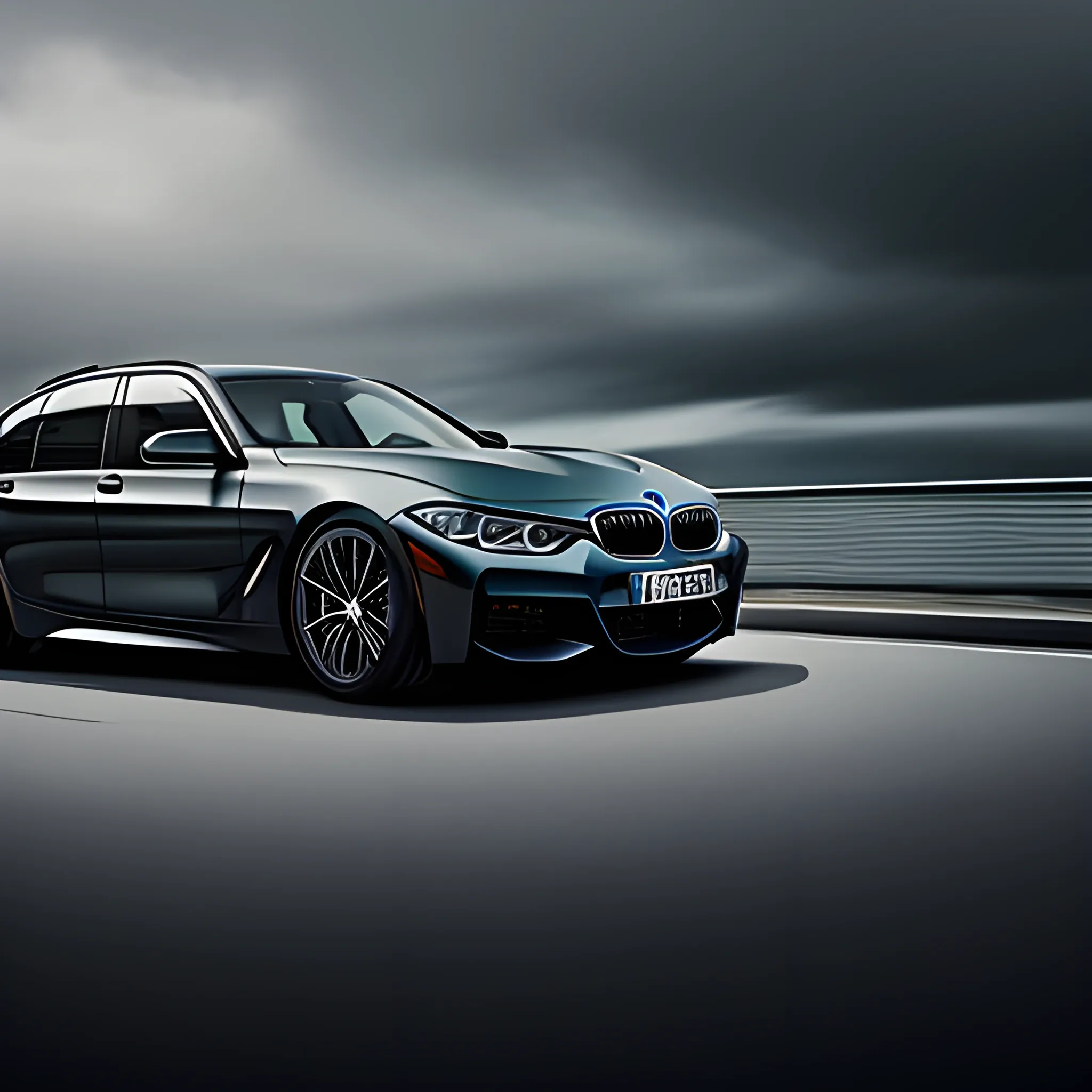 bmw car with dark background - Arthub.ai