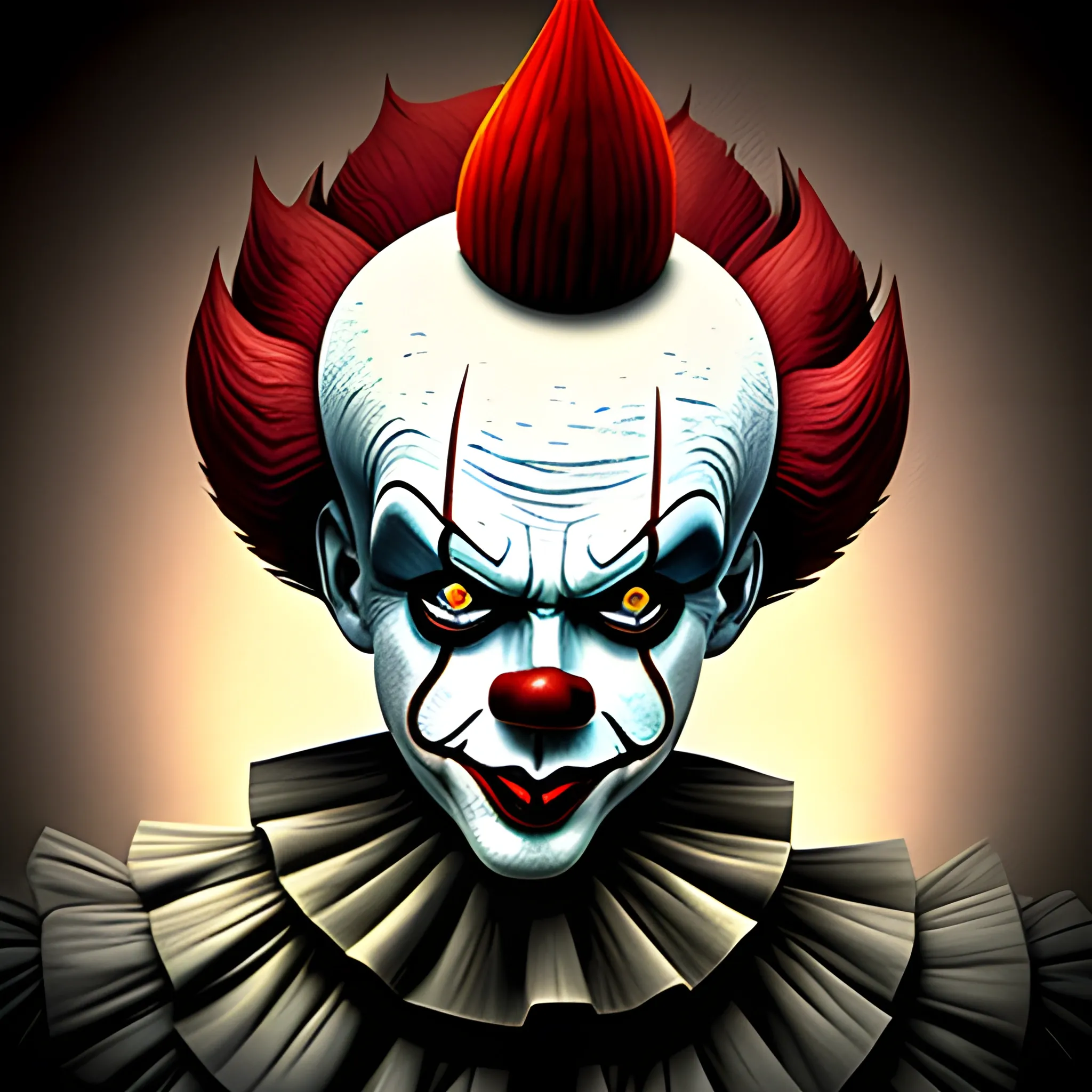 baby pennywise the clown perfect portrait , Trippy, 3D