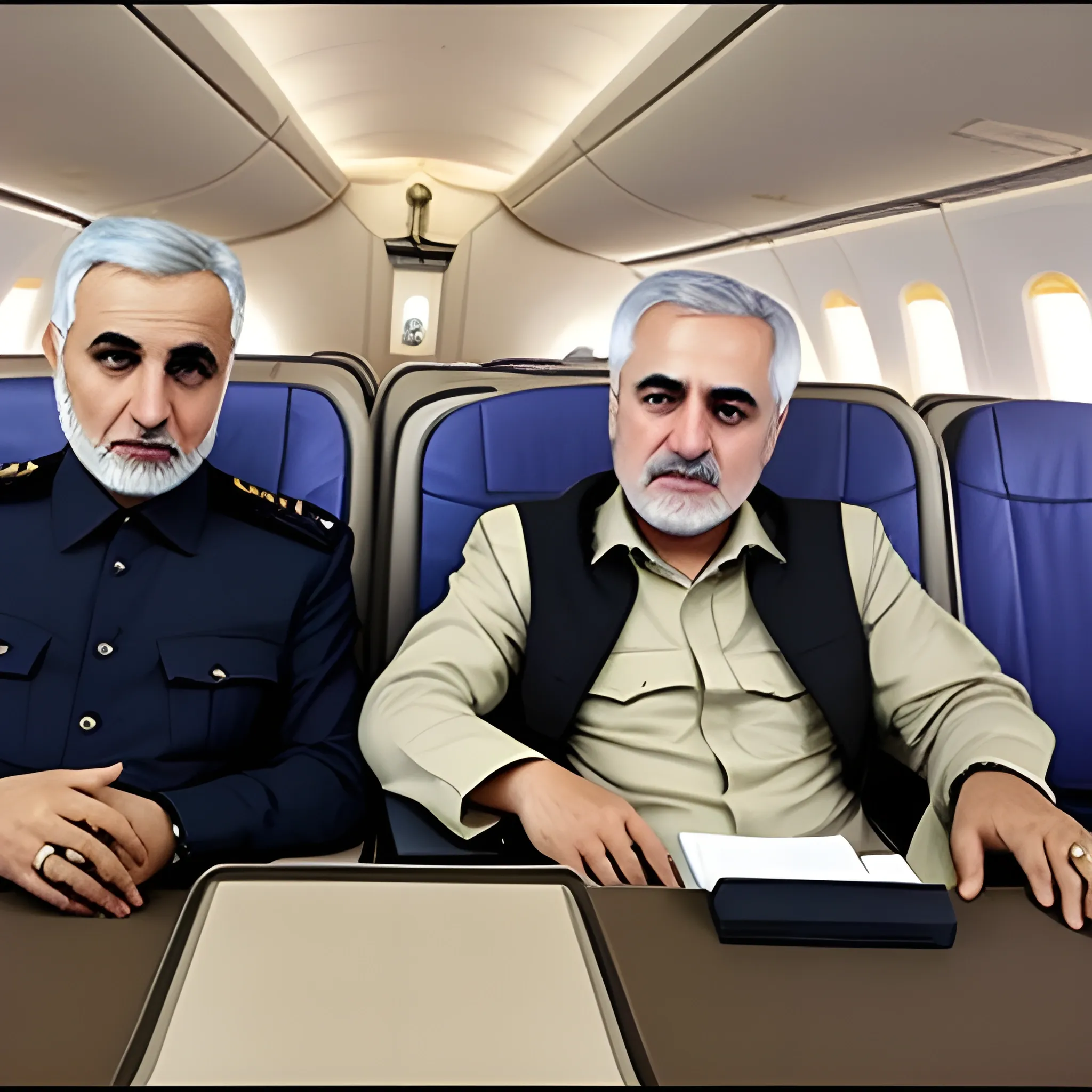  Qassem Soleimani in airplane