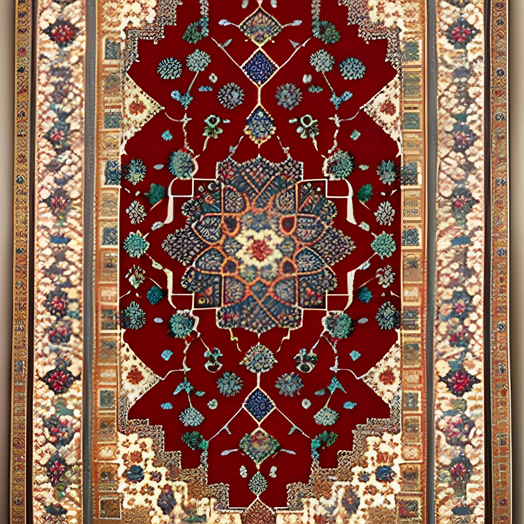 Turkmen carpet - nice -motifs-
