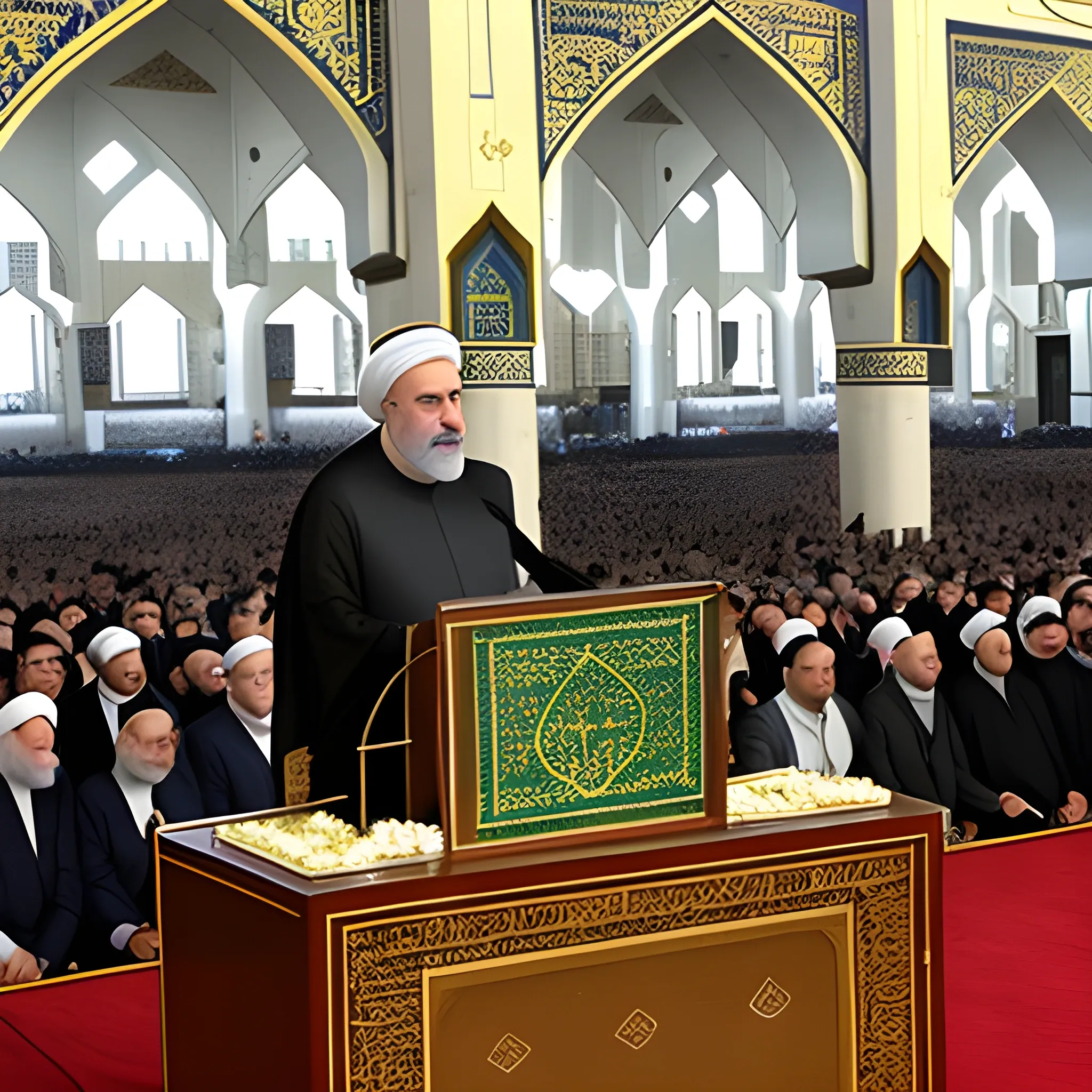 The speech of the leader of Iran in the shrine of Imam Reza