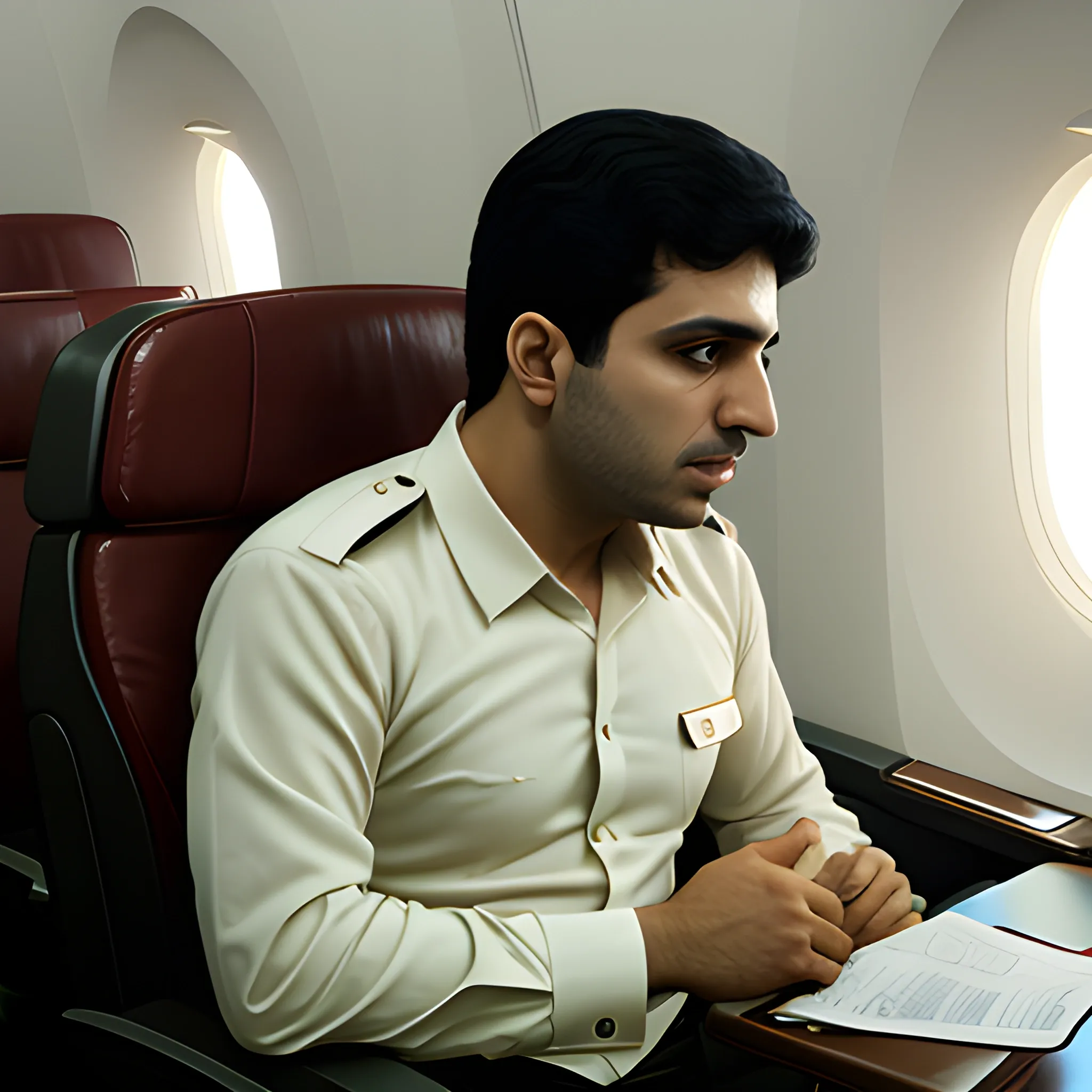  mohammad faridzadeh in airplane
