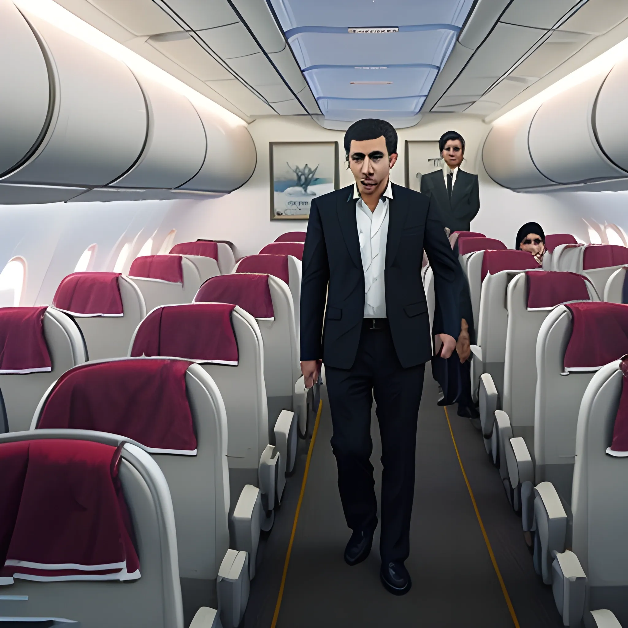  mohammad faridzadeh in airplane
