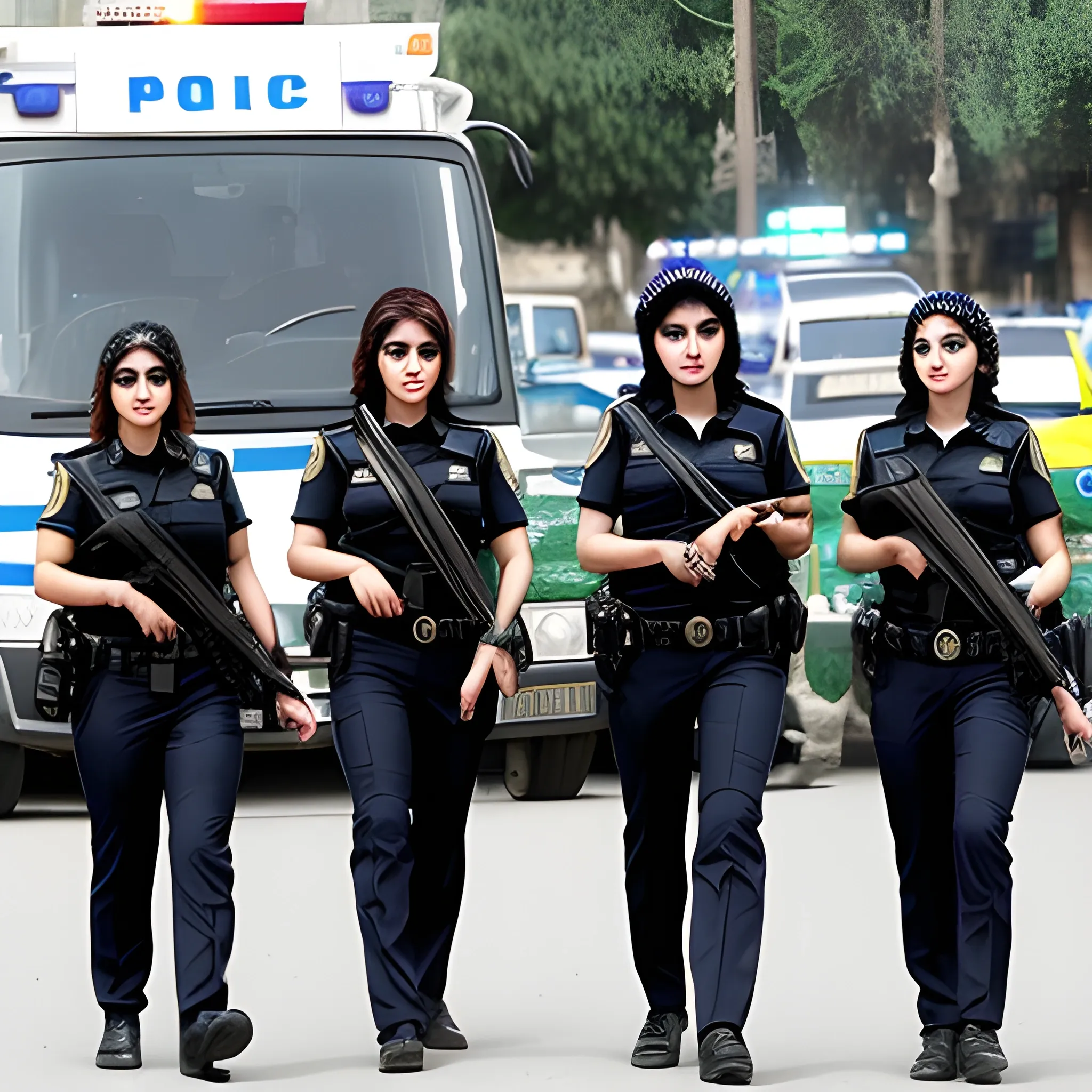 woman police in iran -city mashhad or city rasht
