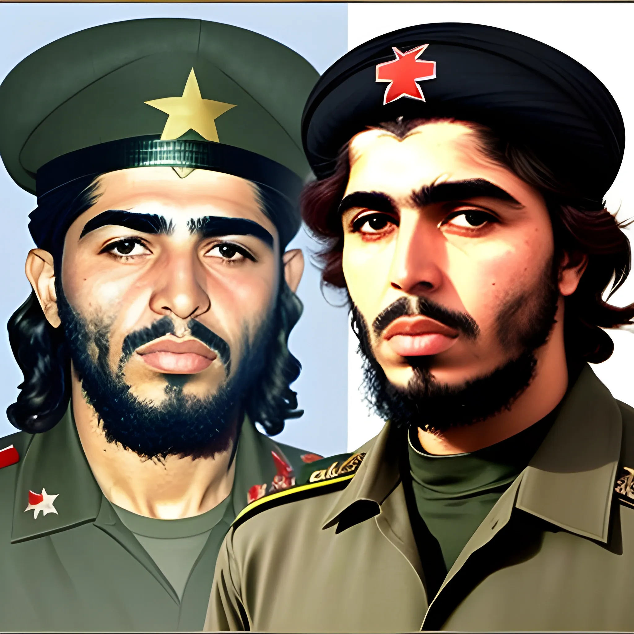 Martyr Mustafa Chamran and Che Guevara are fighting with the Iraqi army in Khorramshahr
