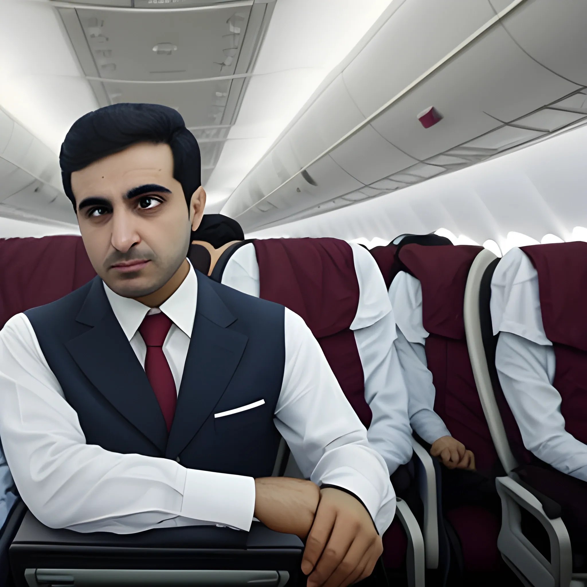  mohammad faridzadeh in airplane
