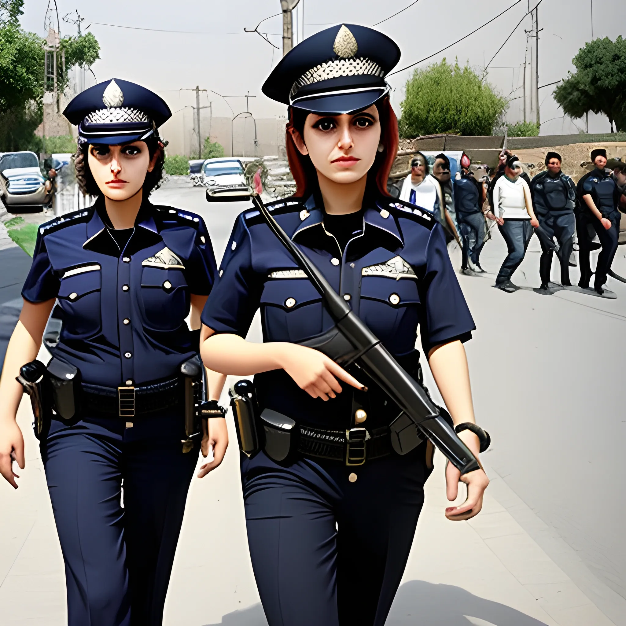 woman police in iran -city mashhad or city rasht
