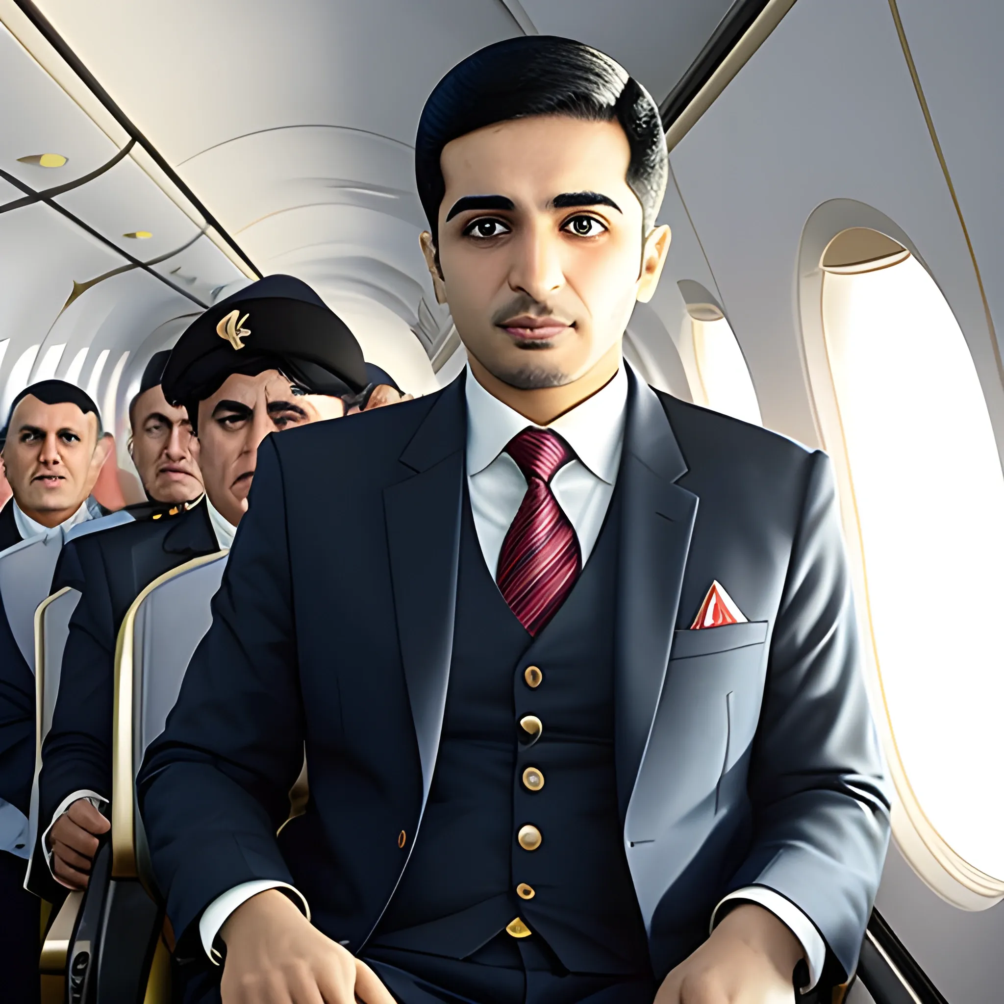  mohammad faridzadeh in airplane
