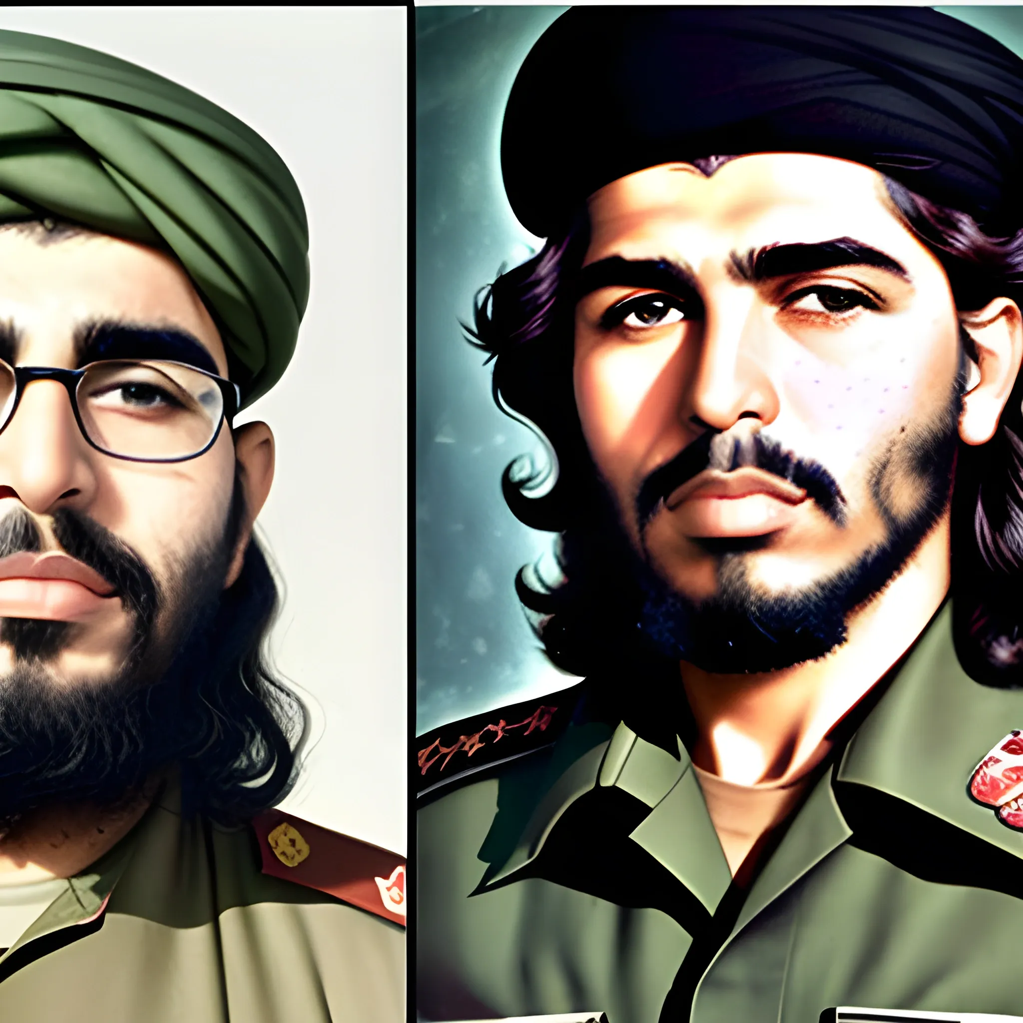 Martyr Mustafa Chamran and Che Guevara are fighting with the Iraqi army in Khorramshahr
