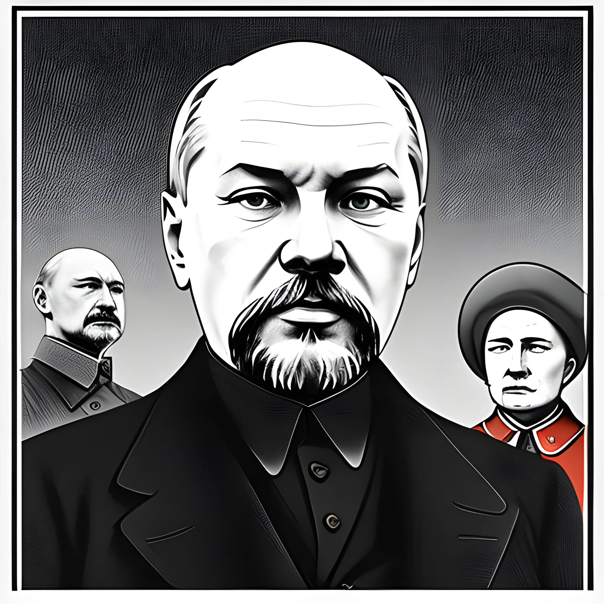 Lenin and Putin in  Kremlin