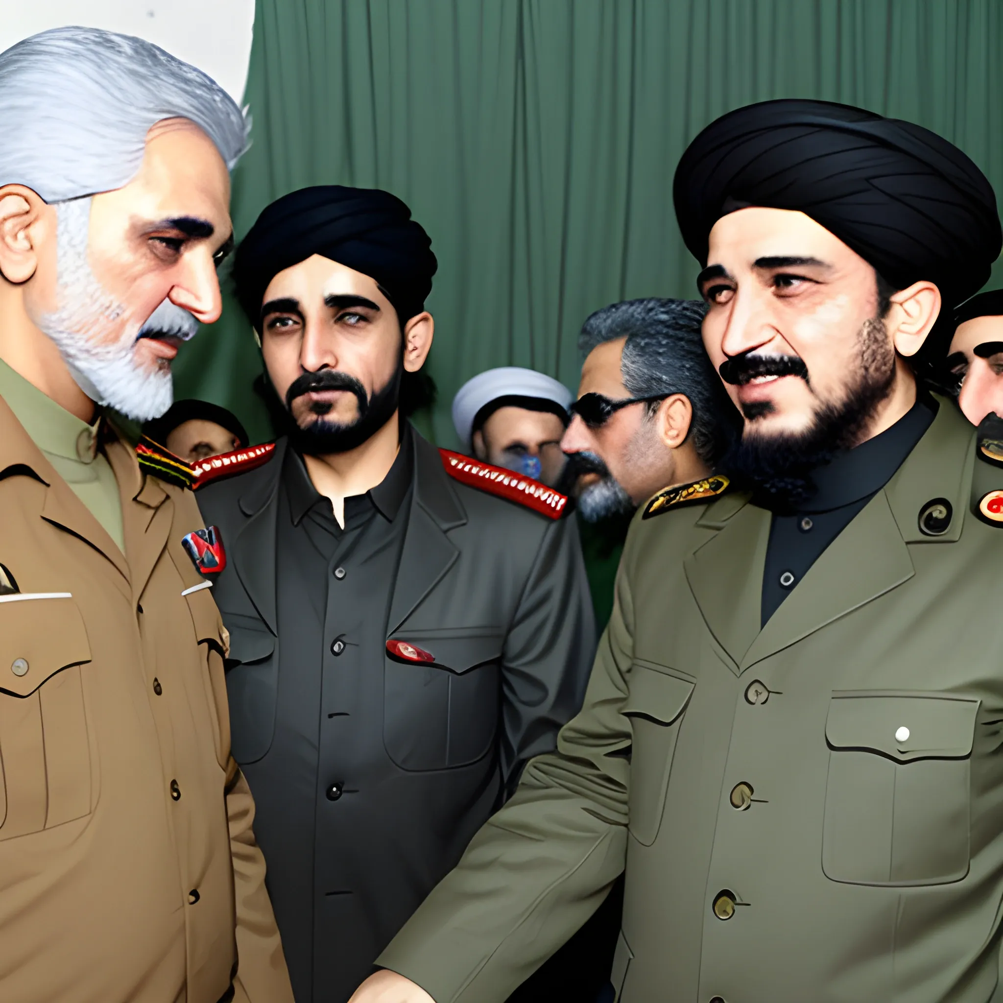 Ahmad Shah Massoud Qassem Soleimani Abbas during the era of martyr Babaei and Che Guevara Hugo Chavez  in party