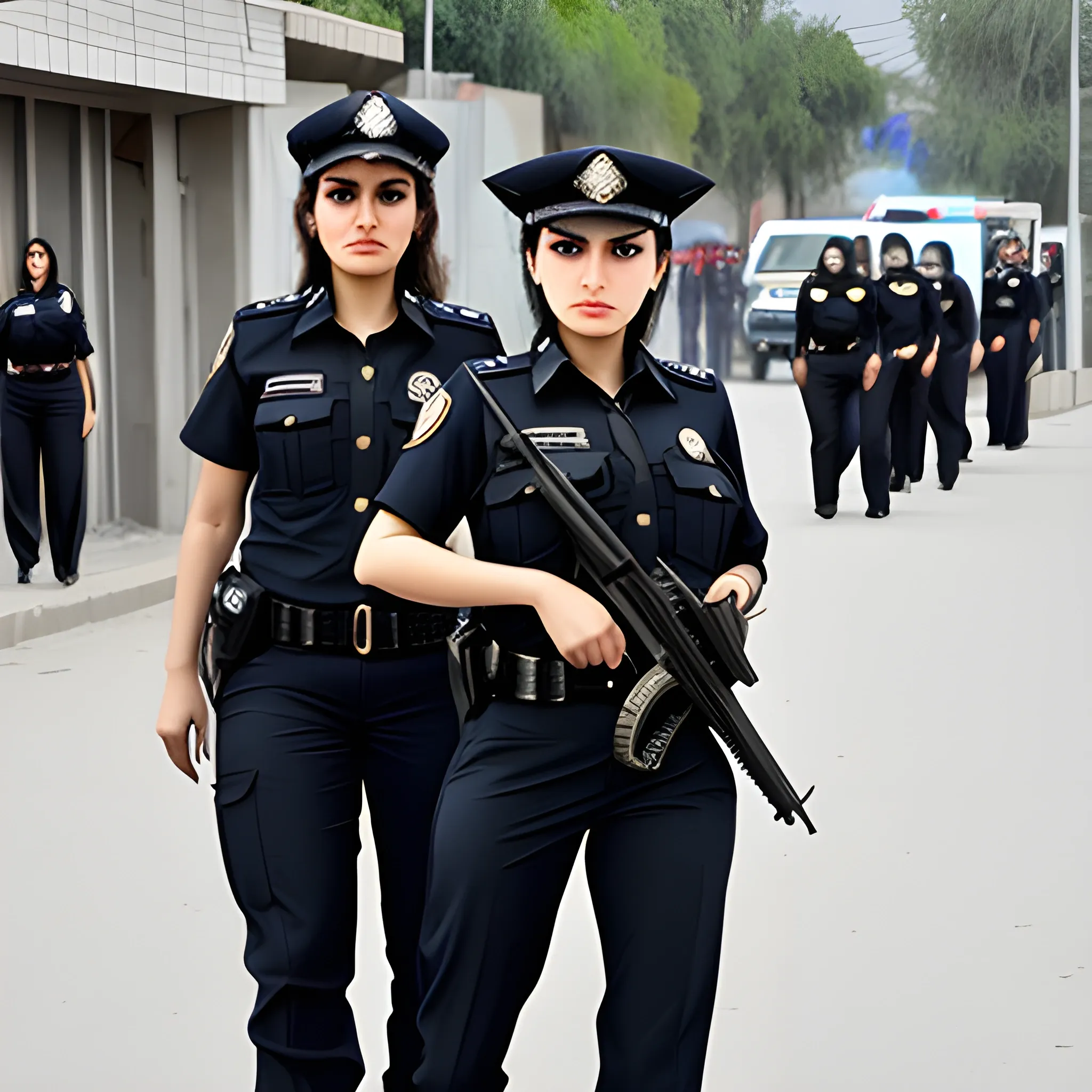 woman police in iran -city mashhad or city rasht
