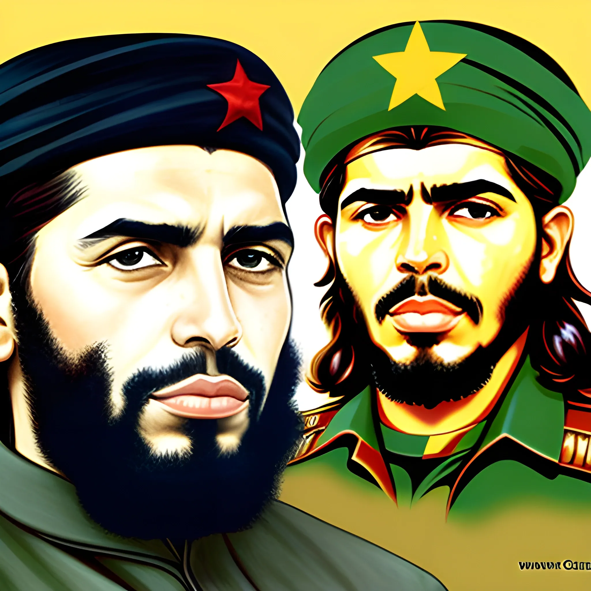 Martyr Mustafa Chamran and Che Guevara
