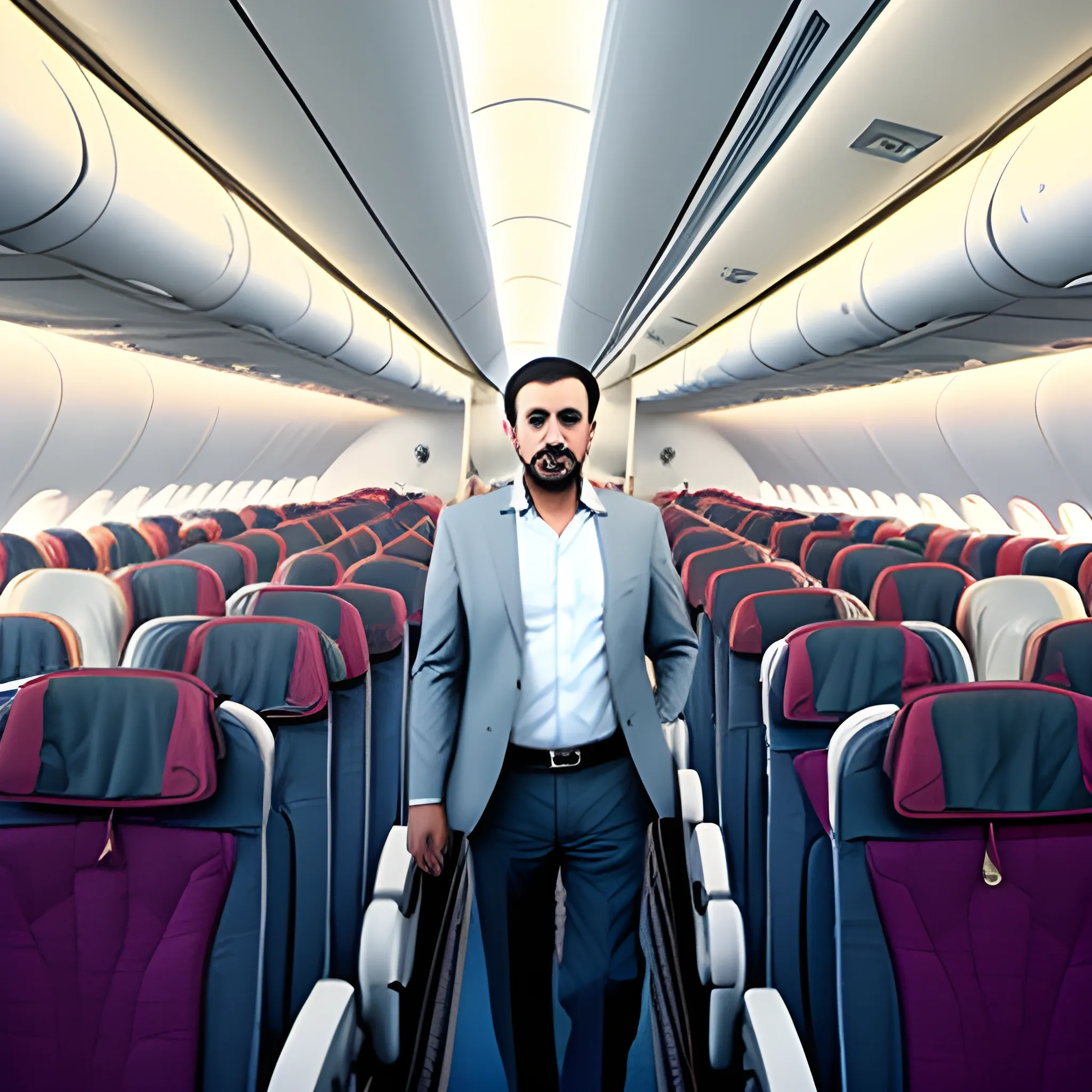  mohammad faridzadeh in airplane
