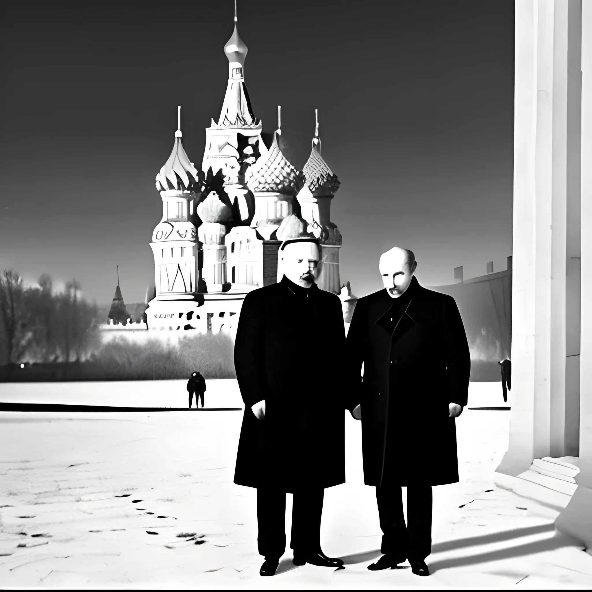 Lenin and Putin in  Kremlin