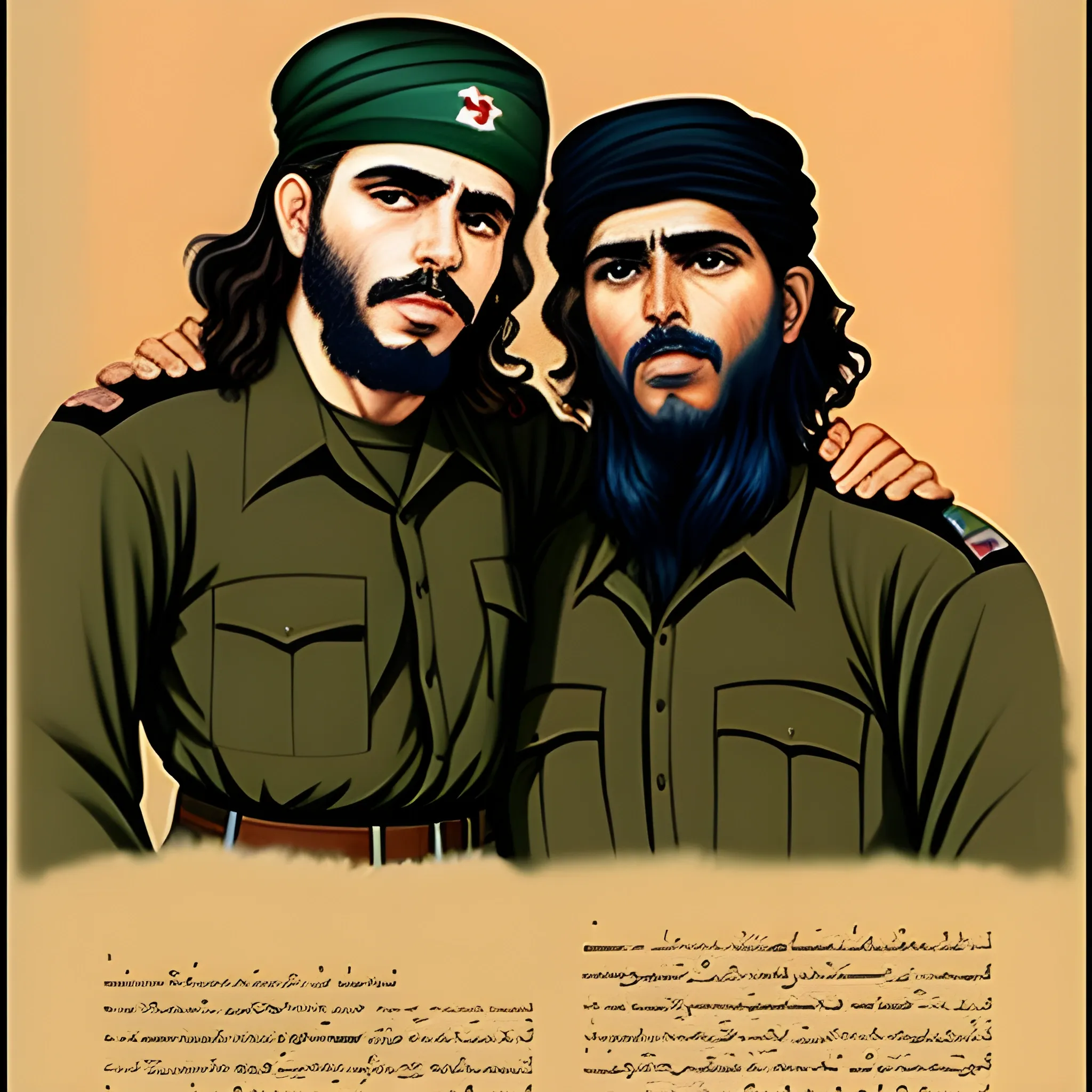 Martyr Mustafa Chamran and Che Guevara
