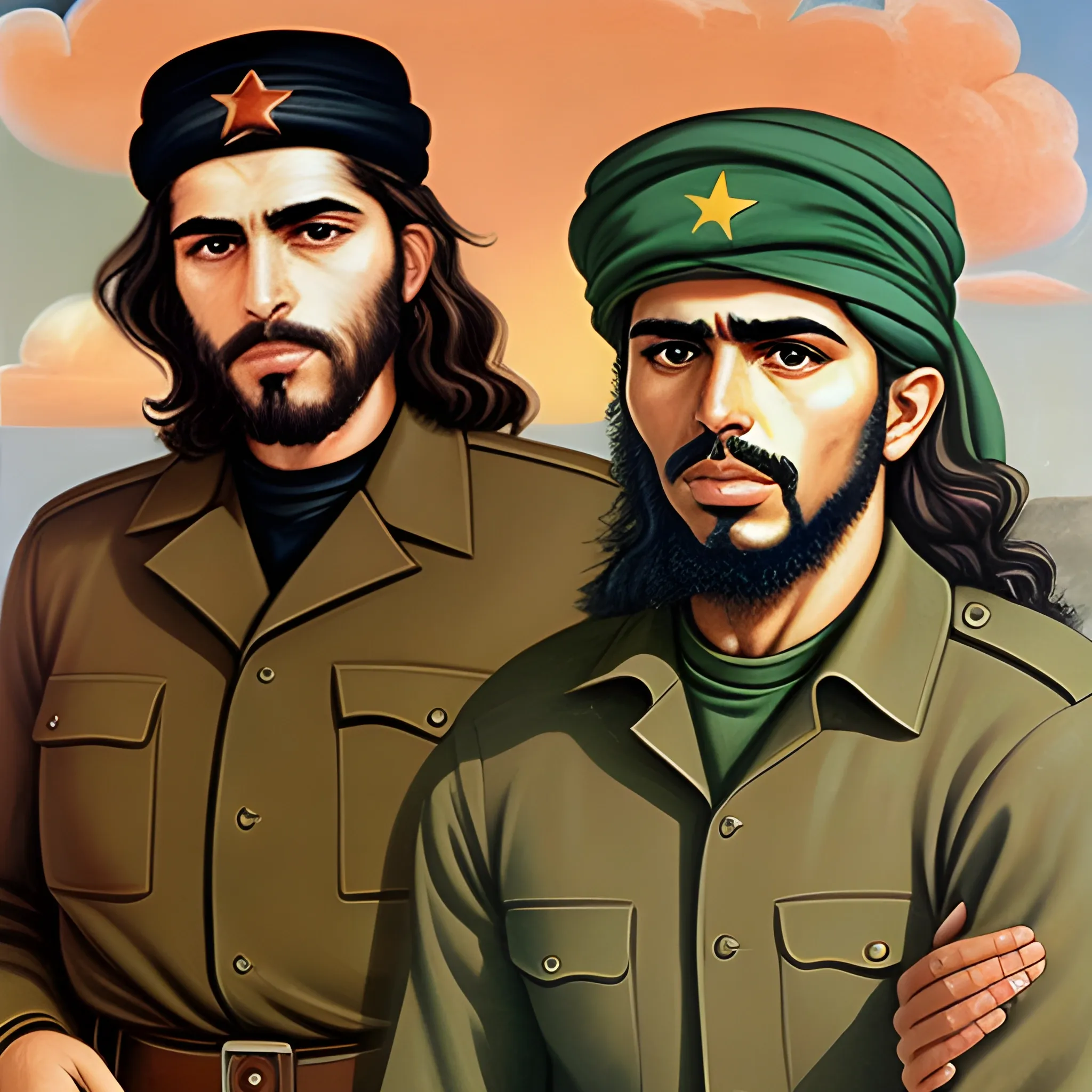 Martyr Mustafa Chamran and Che Guevara
