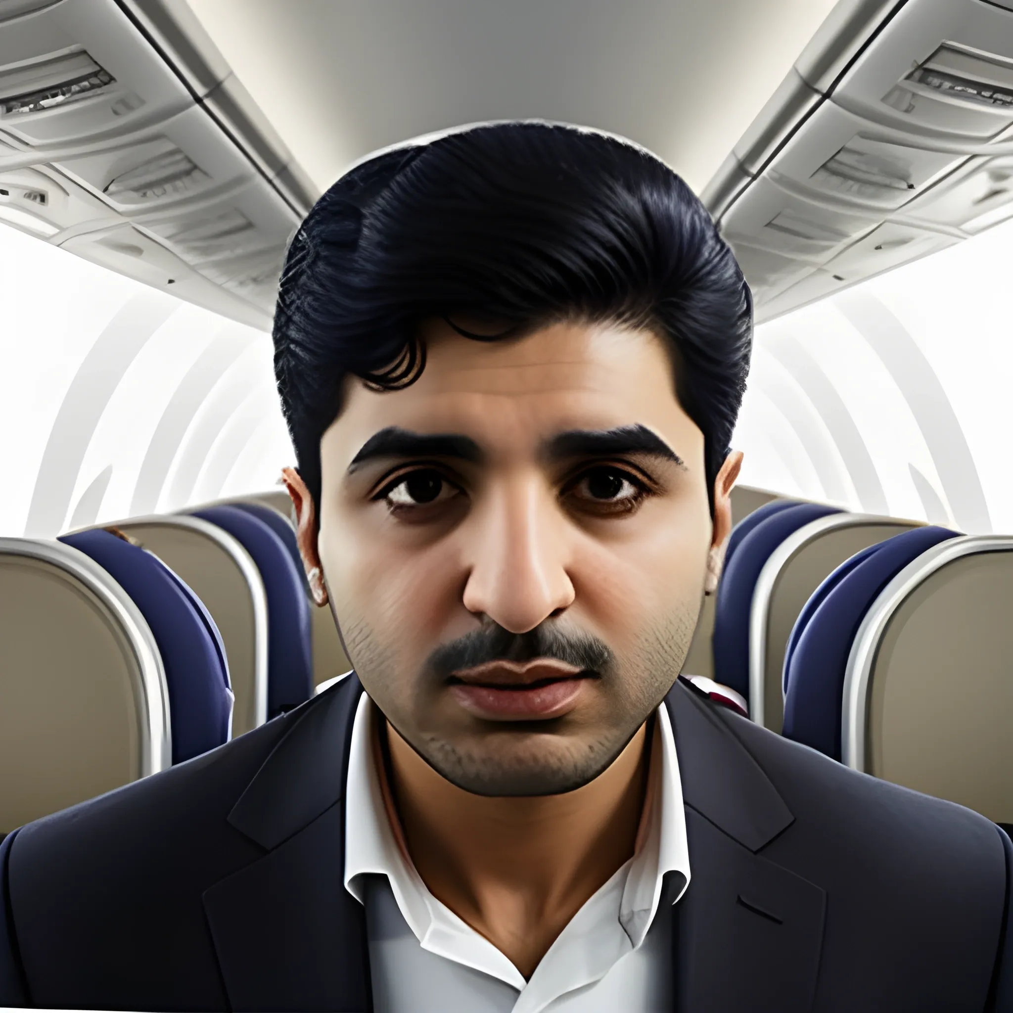  mohammad faridzadeh in airplane
