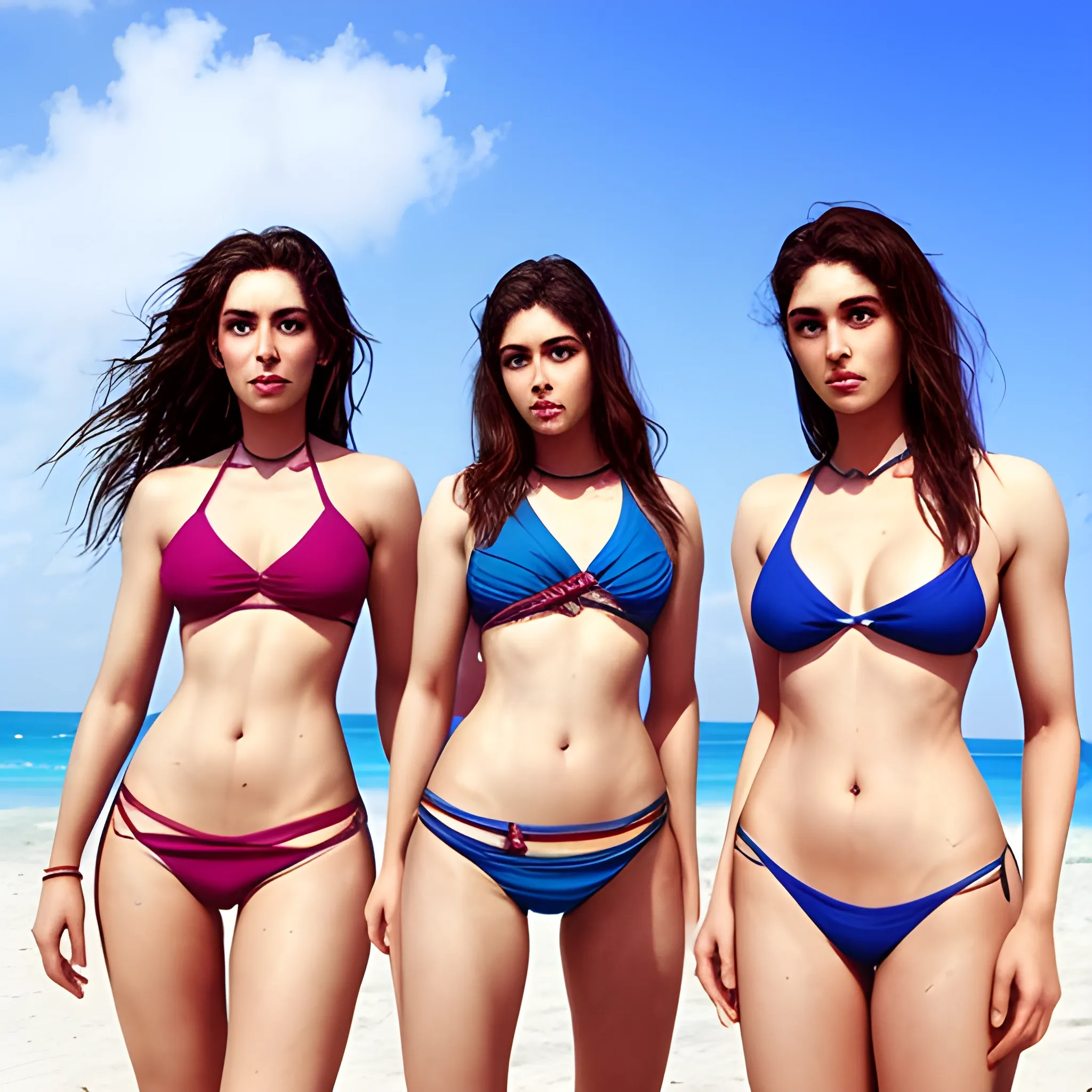 Parthian women in bikinis 