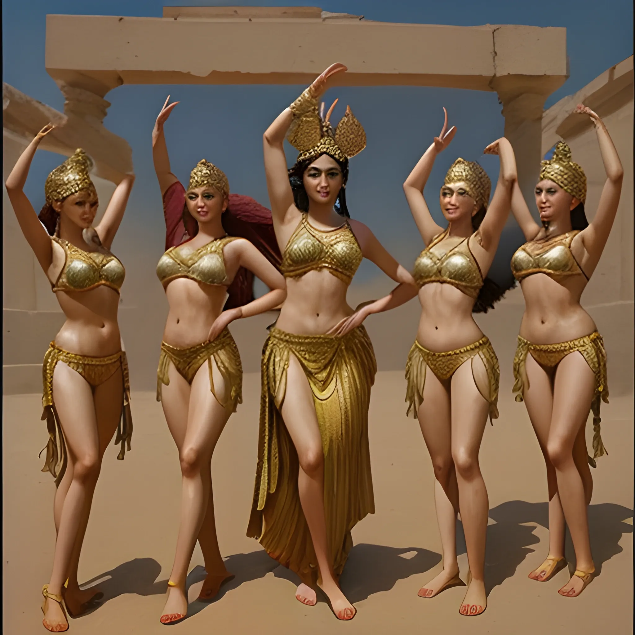 Achaemenid Empire women in bikinis dance