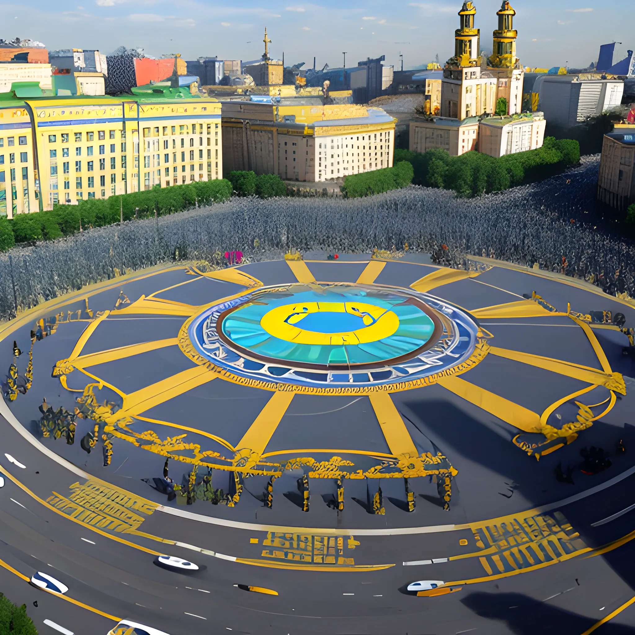  Putin in  Kyiv, Ukraine -The famous square of Kiev, Ukraine