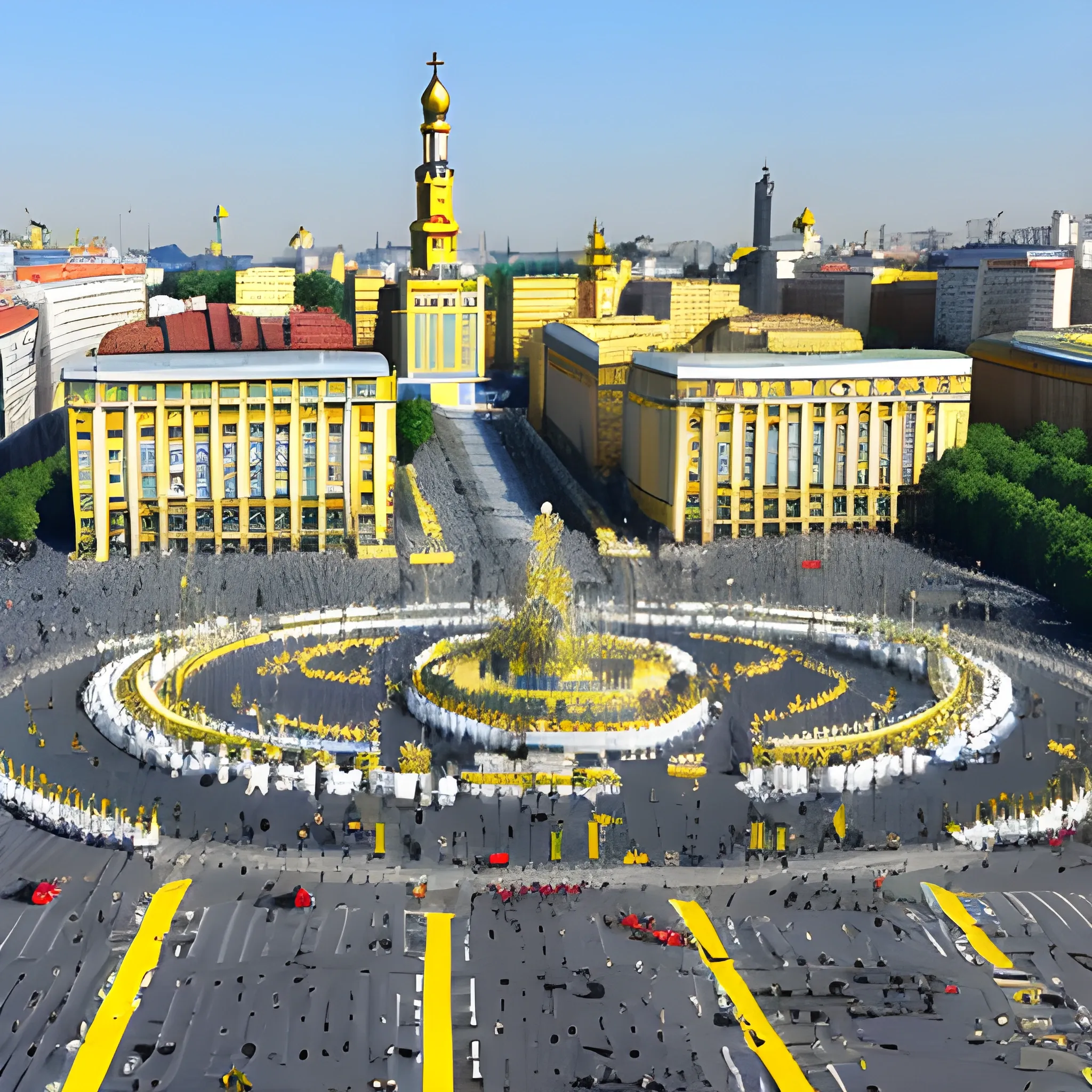  Putin in  Kyiv, Ukraine -The famous square of Kiev, Ukraine