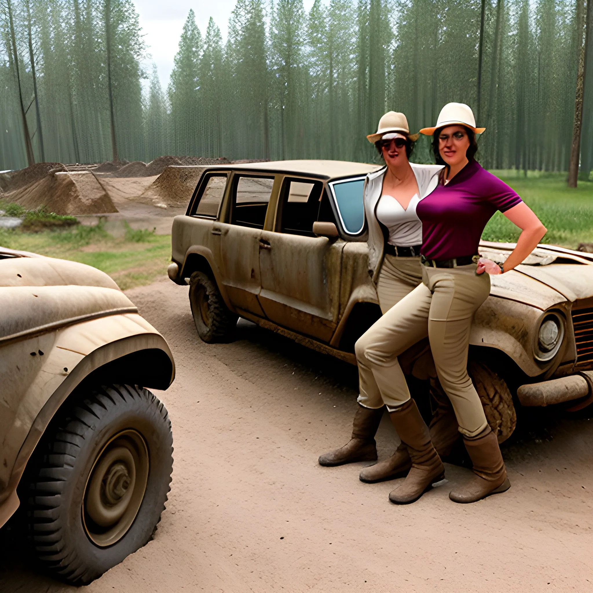 Archaeologist 
i exploring-Ancient excavation site-
exploring - two lesbian -girl nice - un car