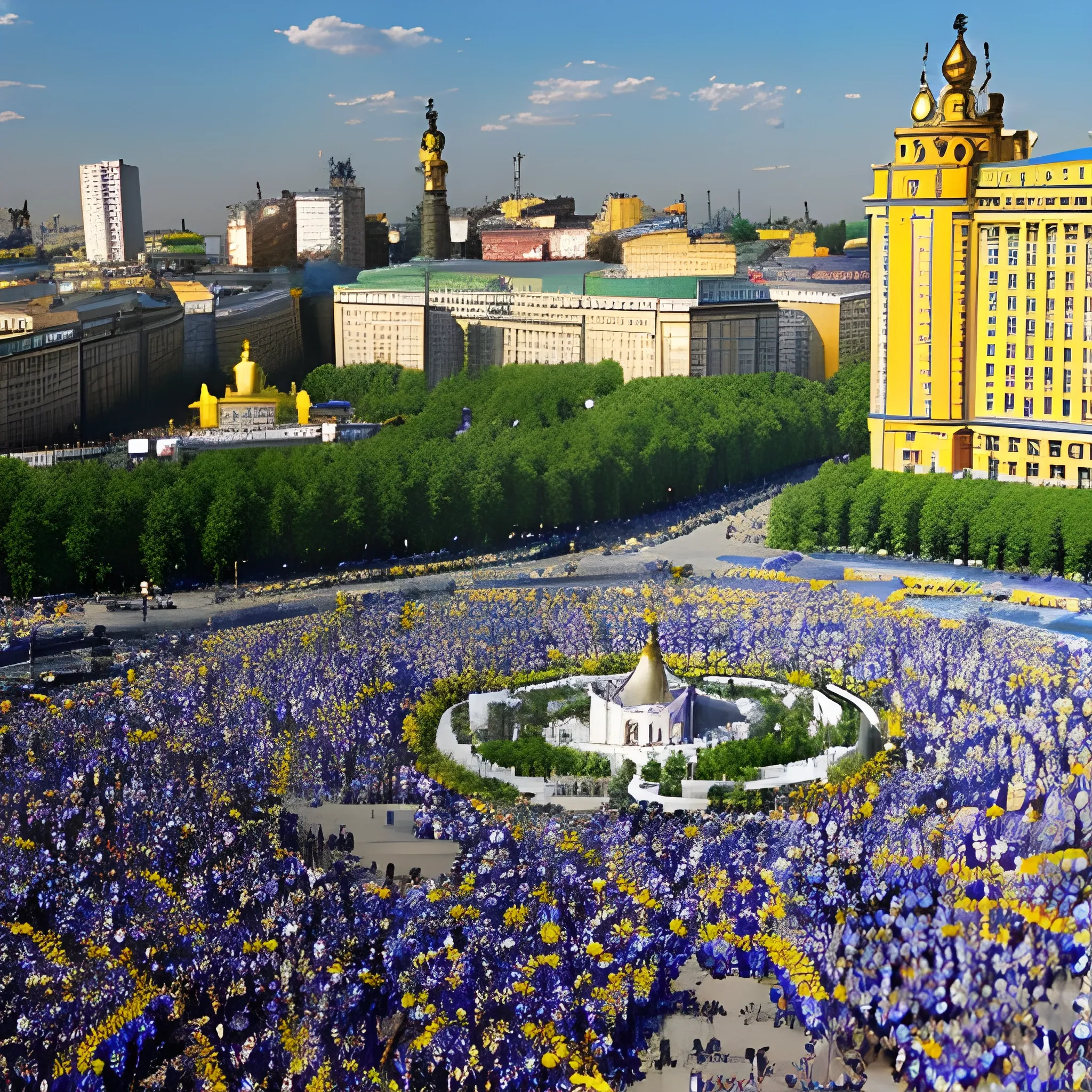  Putin in  Kyiv, Ukraine -The famous square of Kiev, Ukraine