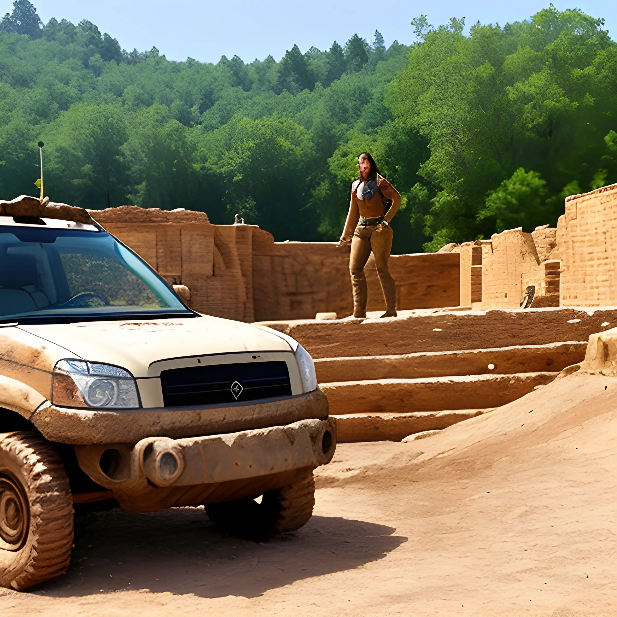 Archaeologist 
i exploring-Ancient excavation site-
exploring - two lesbian -girl nice - un car - lgbt 