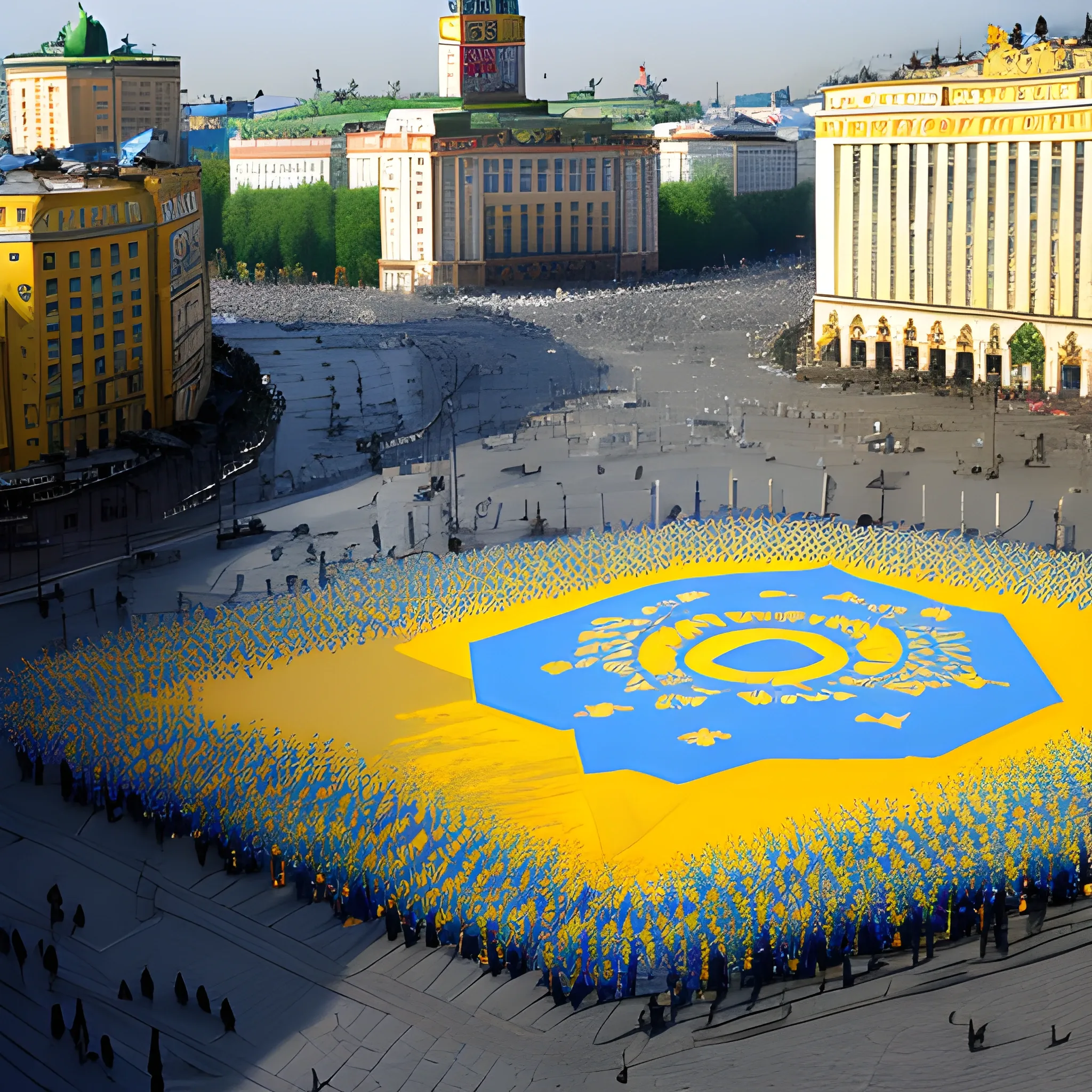  Putin in  Kyiv, Ukraine -The famous square of Kiev, Ukraine