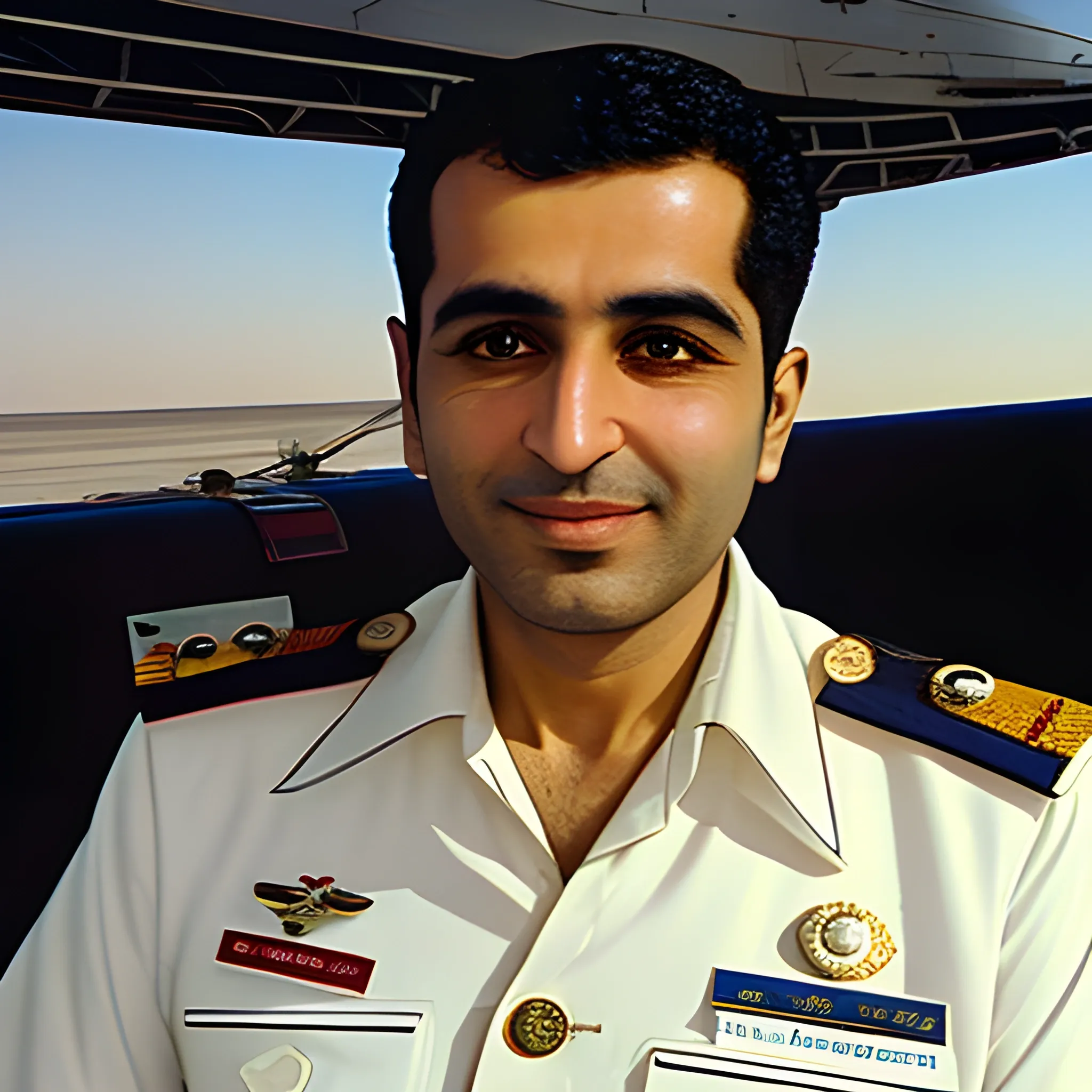 Pilot Mohammad Faridzadeh in the  Ekranoplan 