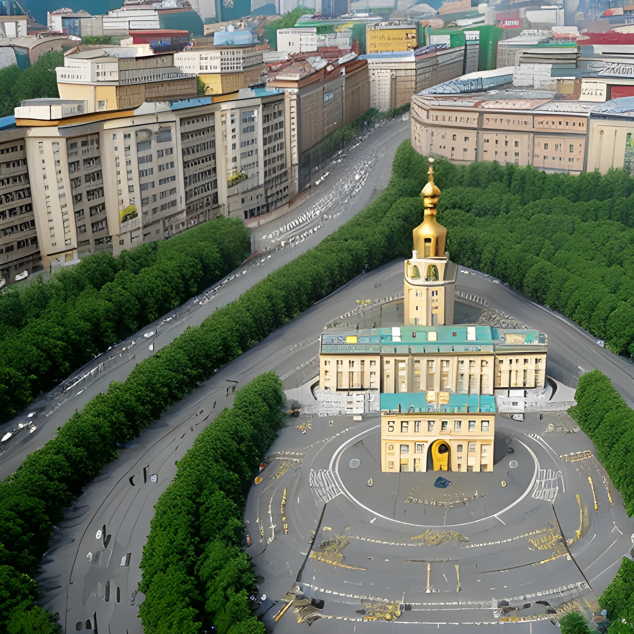  Putin in  Kyiv, Ukraine -The famous square of Kiev, Ukraine