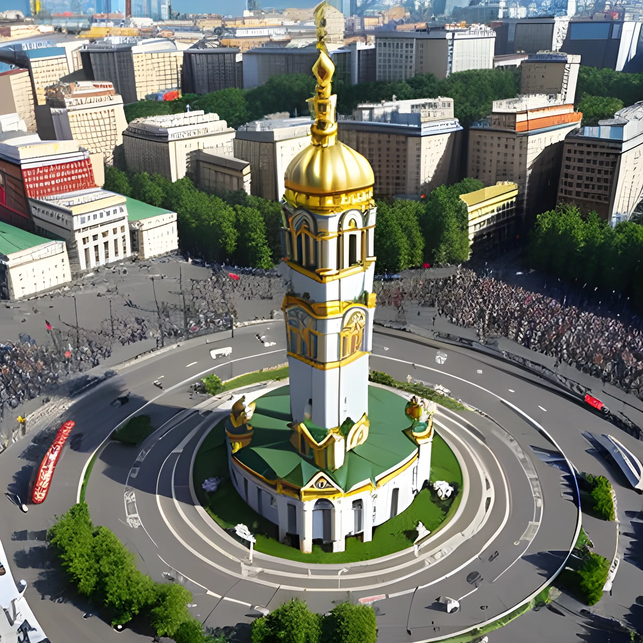  Putin in  Kyiv, Ukraine -The famous square of Kiev, Ukraine