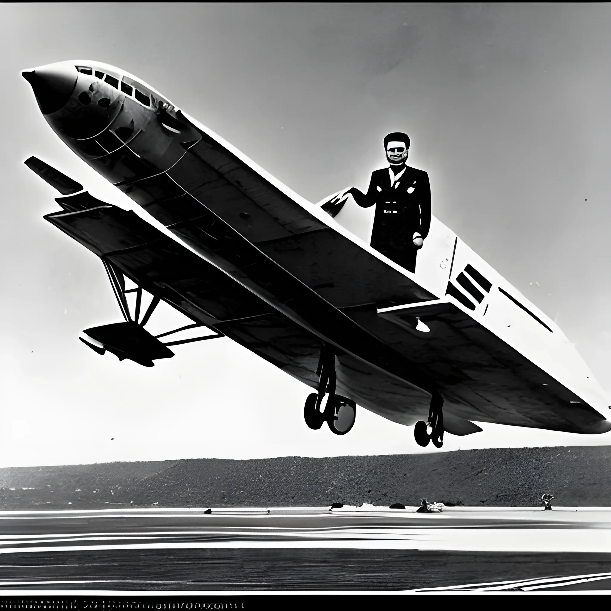 Pilot Mohammad Faridzadeh in the  Ekranoplan 