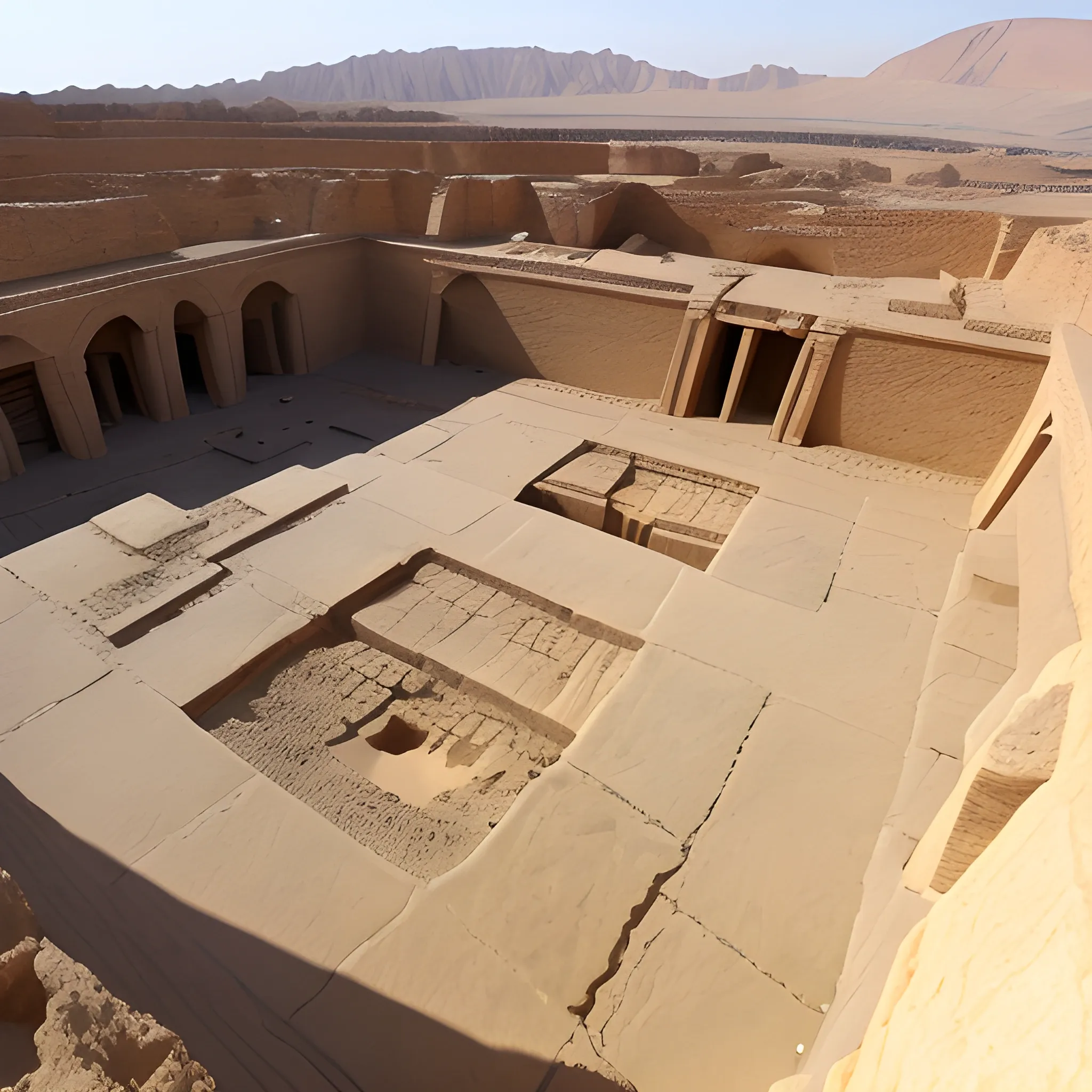 Archaeologist 
-Ancient excavation site iran-
exploring - girl jean short - 