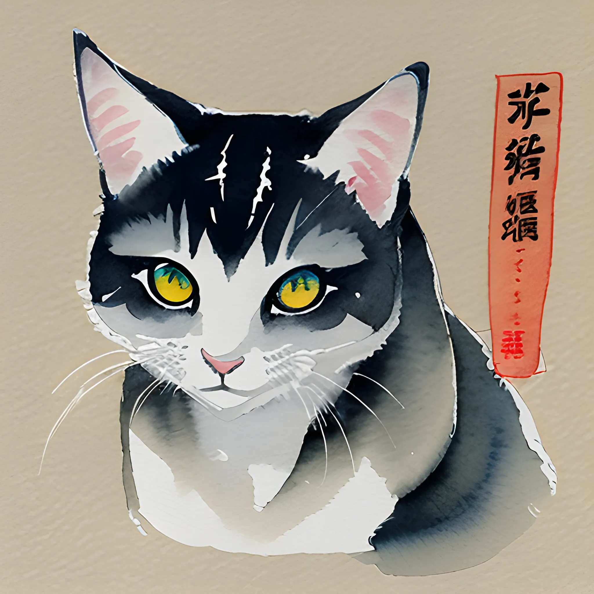 小猪咪, Water Color