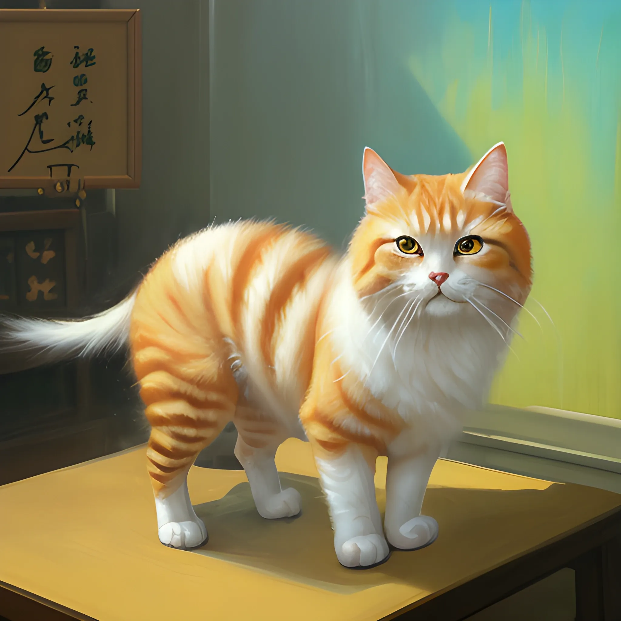 小猪咪,, Oil Painting