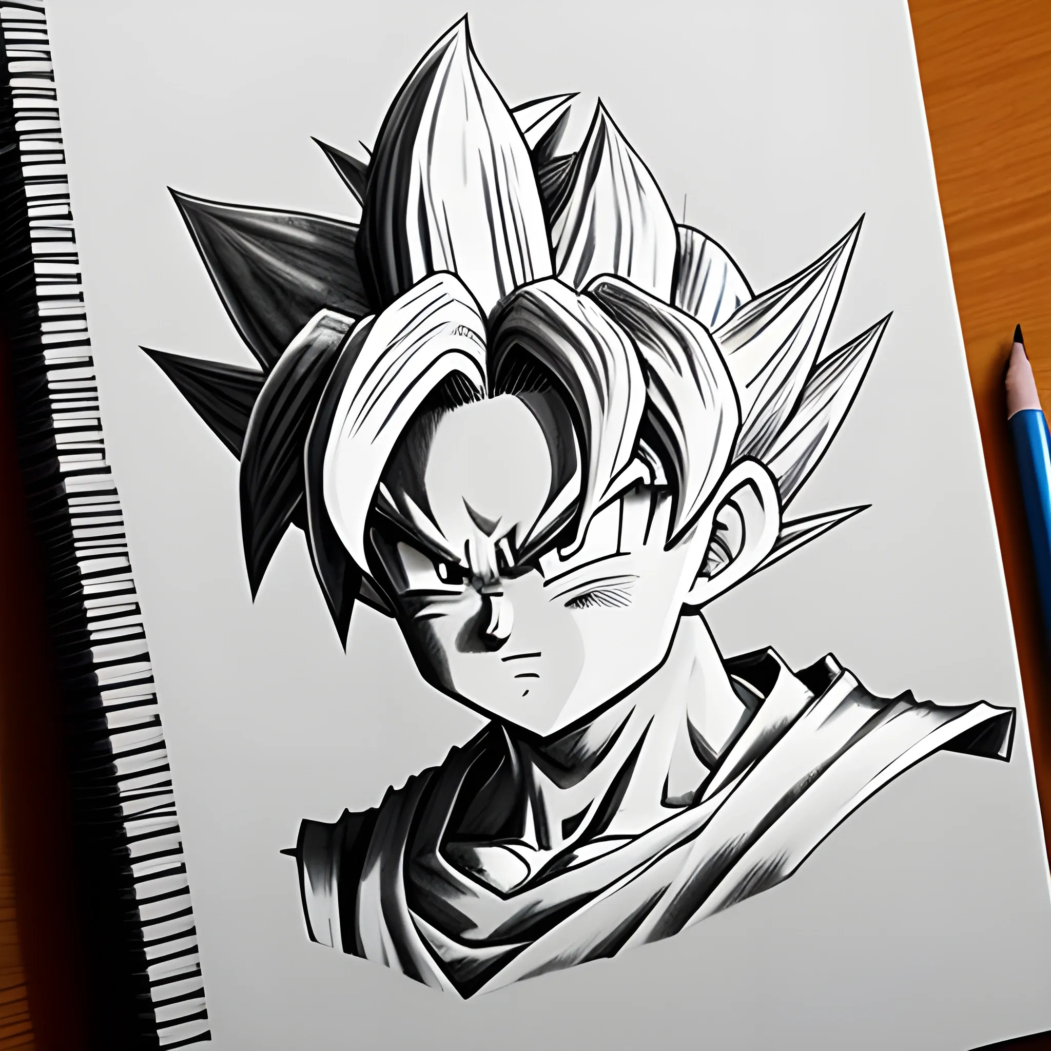 Goku Mastered Ultra Instinct Color pencil drawing - art post - Imgur