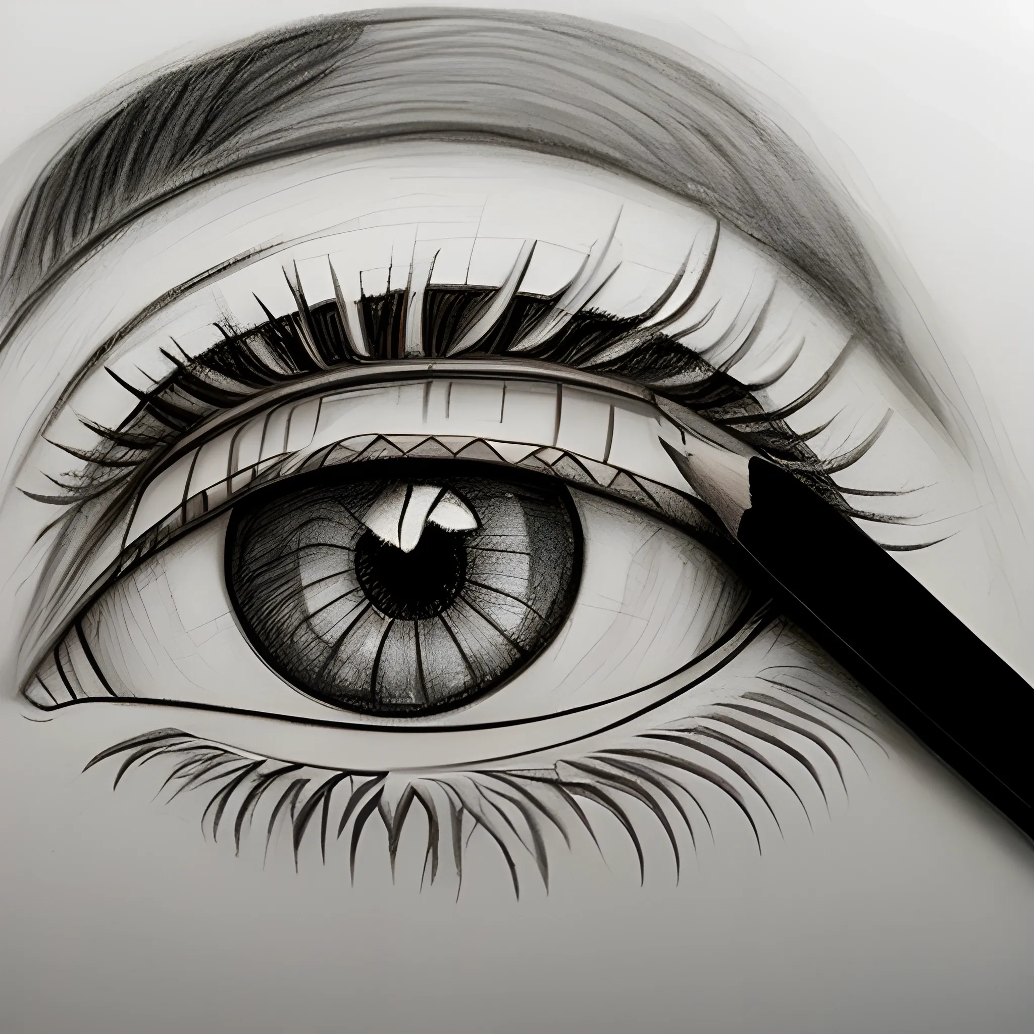 five steps to draw eyes, secuencial art, pencil skech 
