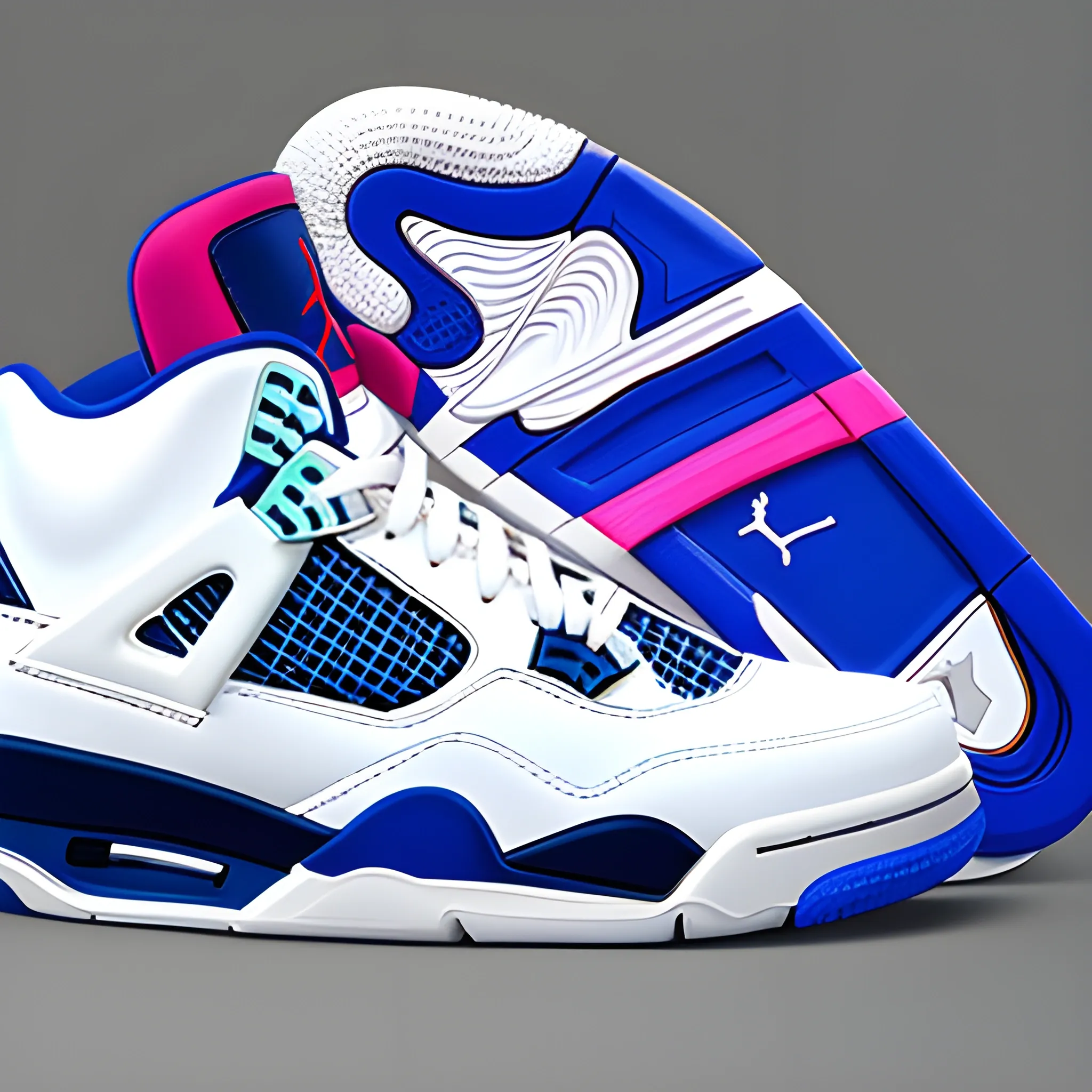 Jordan shoes retro 4 in the style of a 80s, 1980s, hi quality resolution, hi detailed 