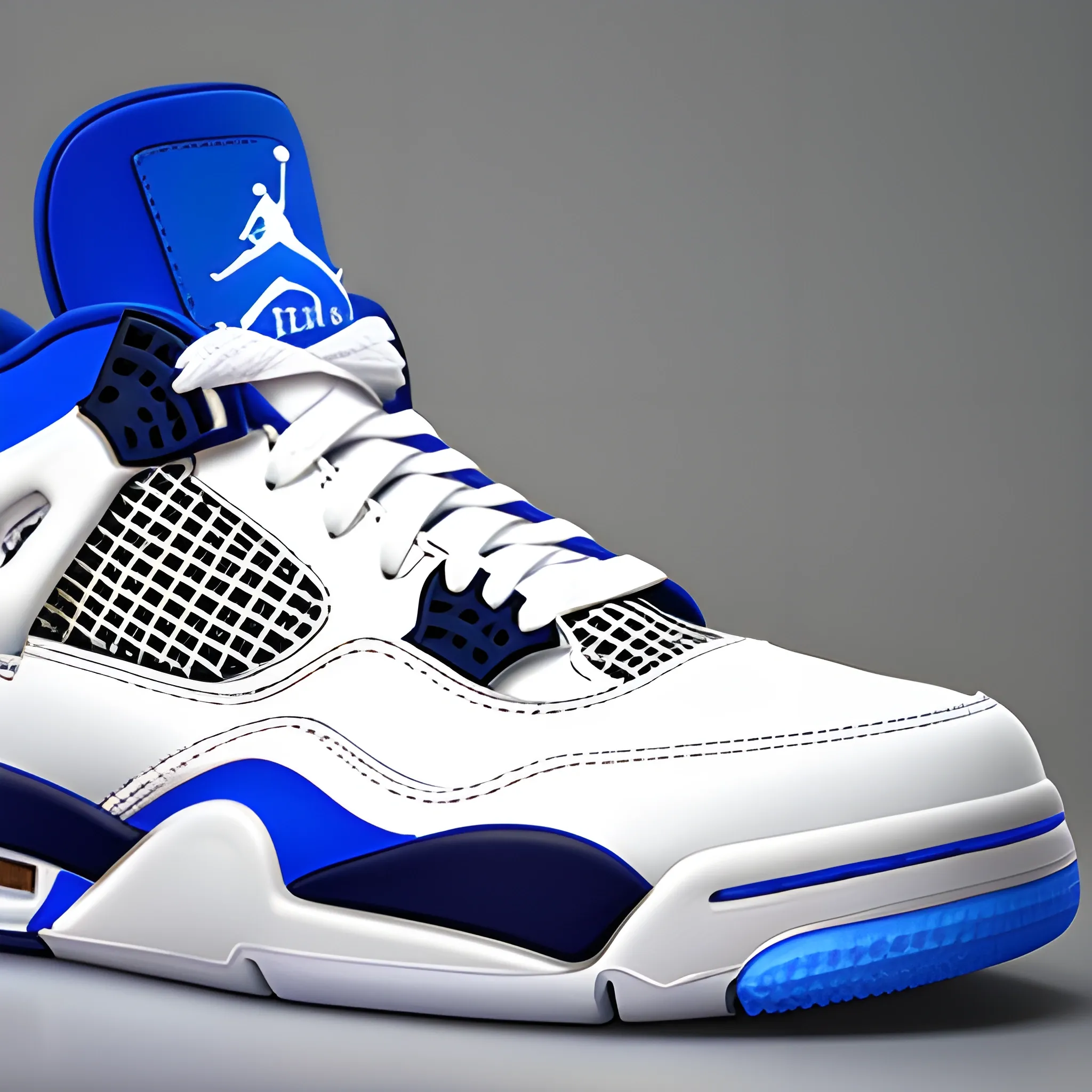 Jordan shoes retro 4 in the style of a 80s, 1980s, hi quality resolution, hi detailed, 3D