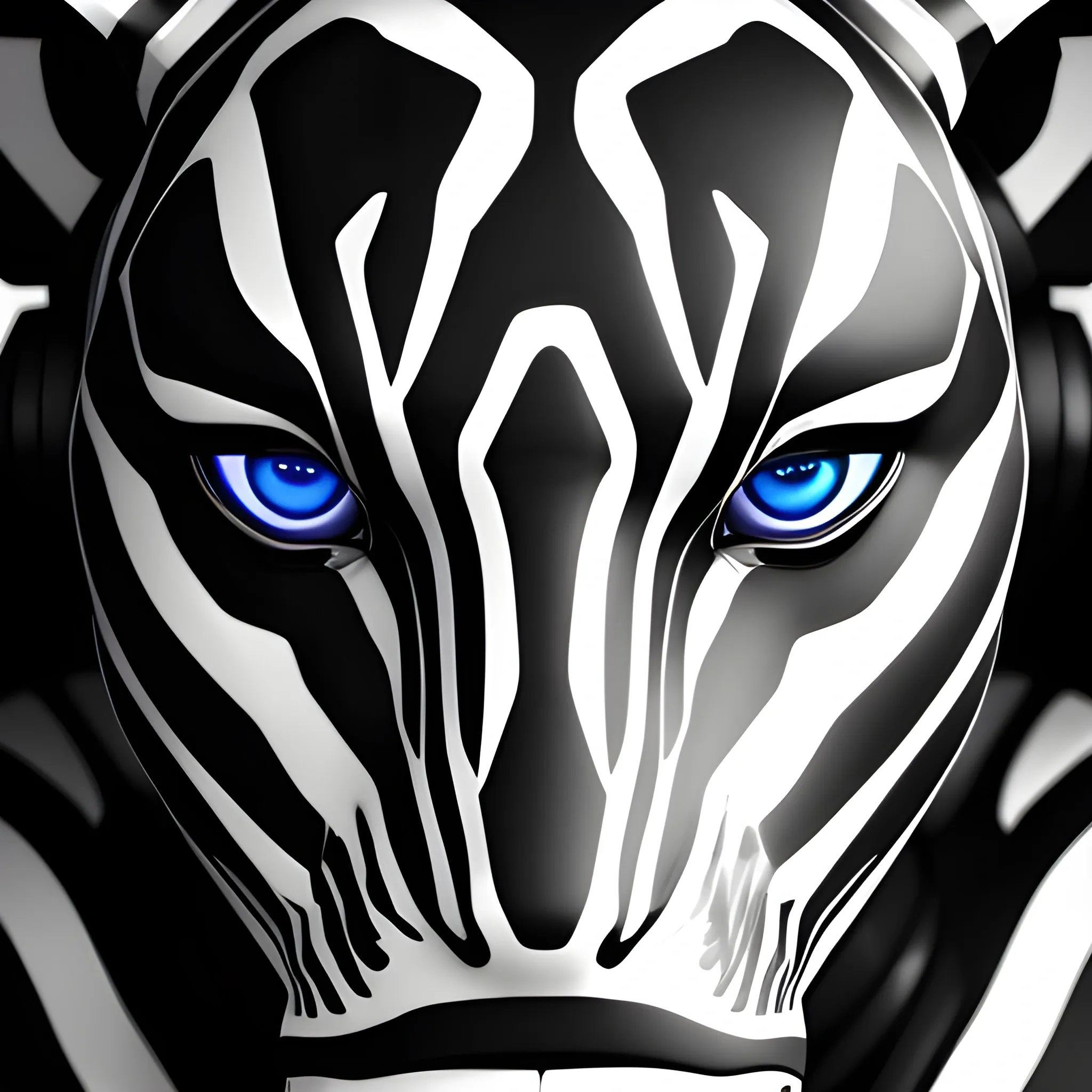 Close-up of a beautiful zebra robot with a robot alpha face, handsome and indifferent, hard eyes, battlefield, ultra high definition restrained gaze 128k