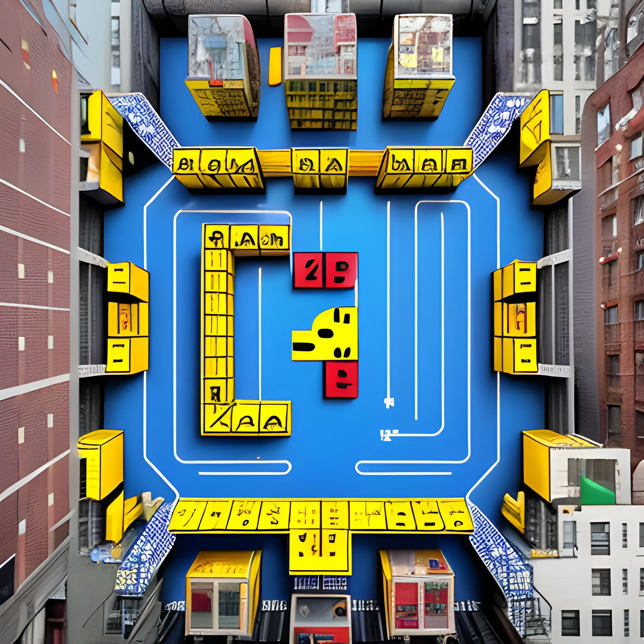 Pac-man in new york city maze