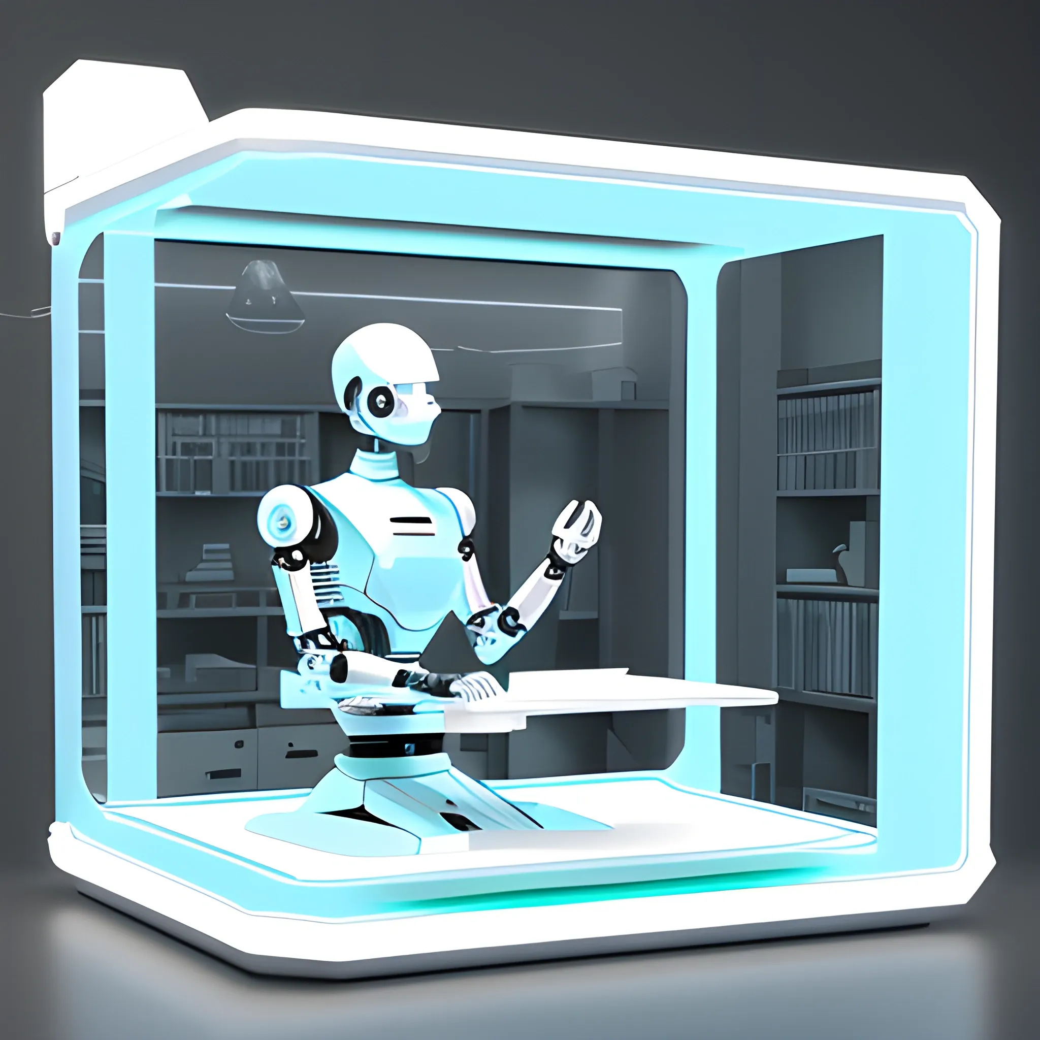 lab, futuristic, robotic Forniture, experiments window