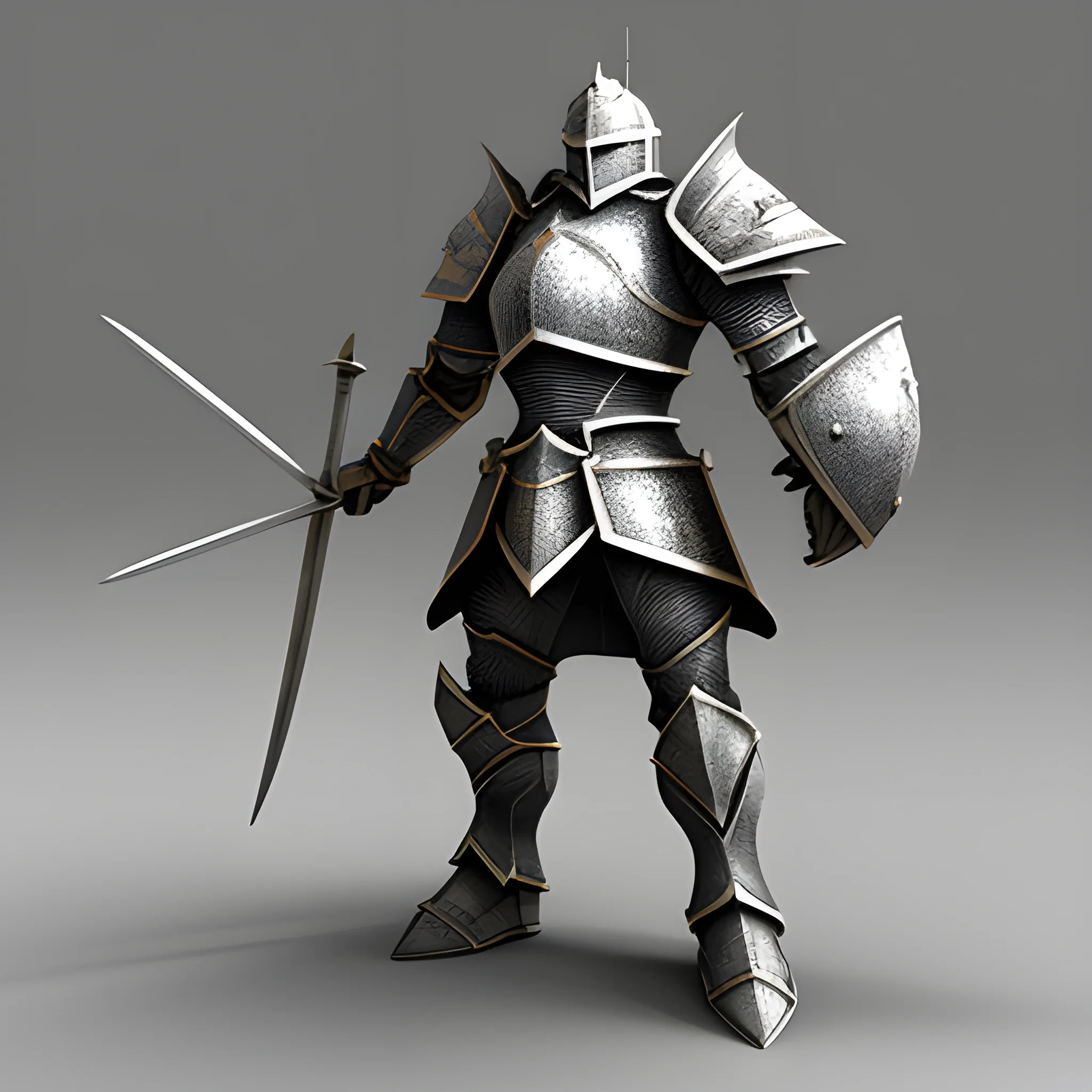 Guardian knight, Cartoon, 3D